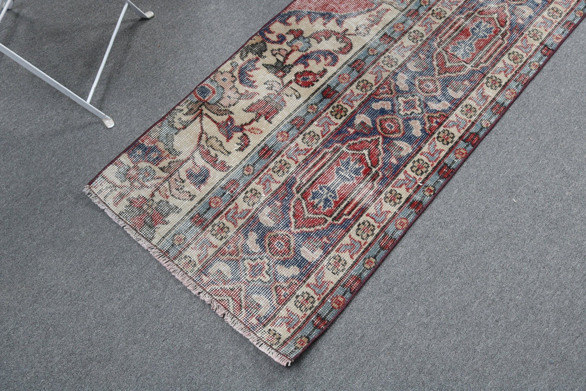 Blue Kitchen Rug, Flatweave Rug, Turkish Rugs, Exotic Rugs, Beni Ourain Runner Rug, Vintage Rugs, 2.1x5.7 ft Runner Rug