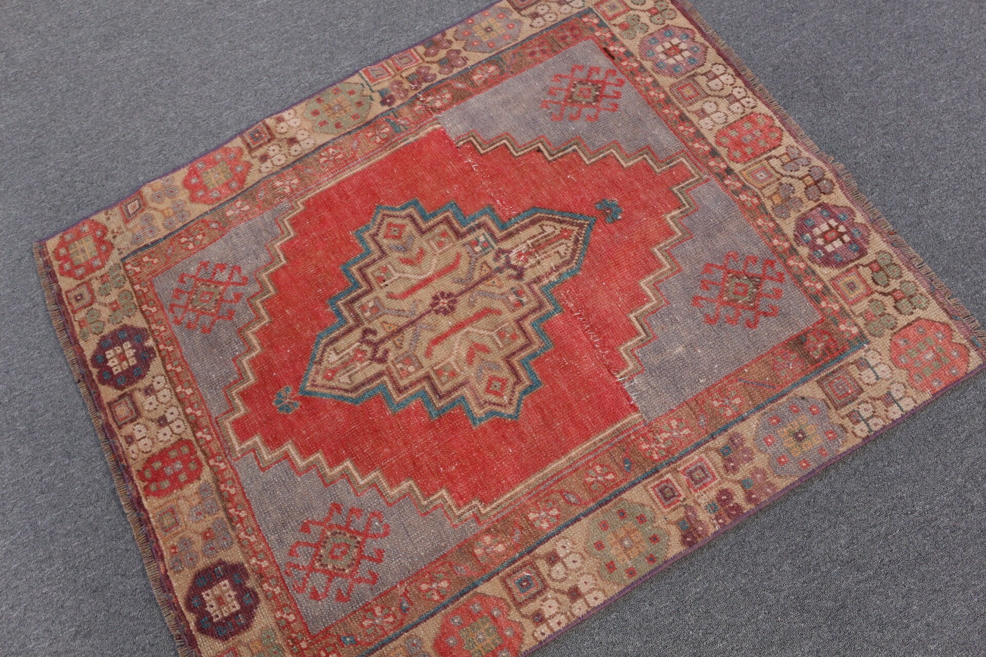 Mutfak Halısı, Vintage Halı, Ev Dekorasyonu Halıları, Aztek Halısı, Giriş Halısı, Anadolu Halısı, Kahverengi Yatak Odası Halıları, Türk Halısı, 3.2x4 ft Küçük Halılar