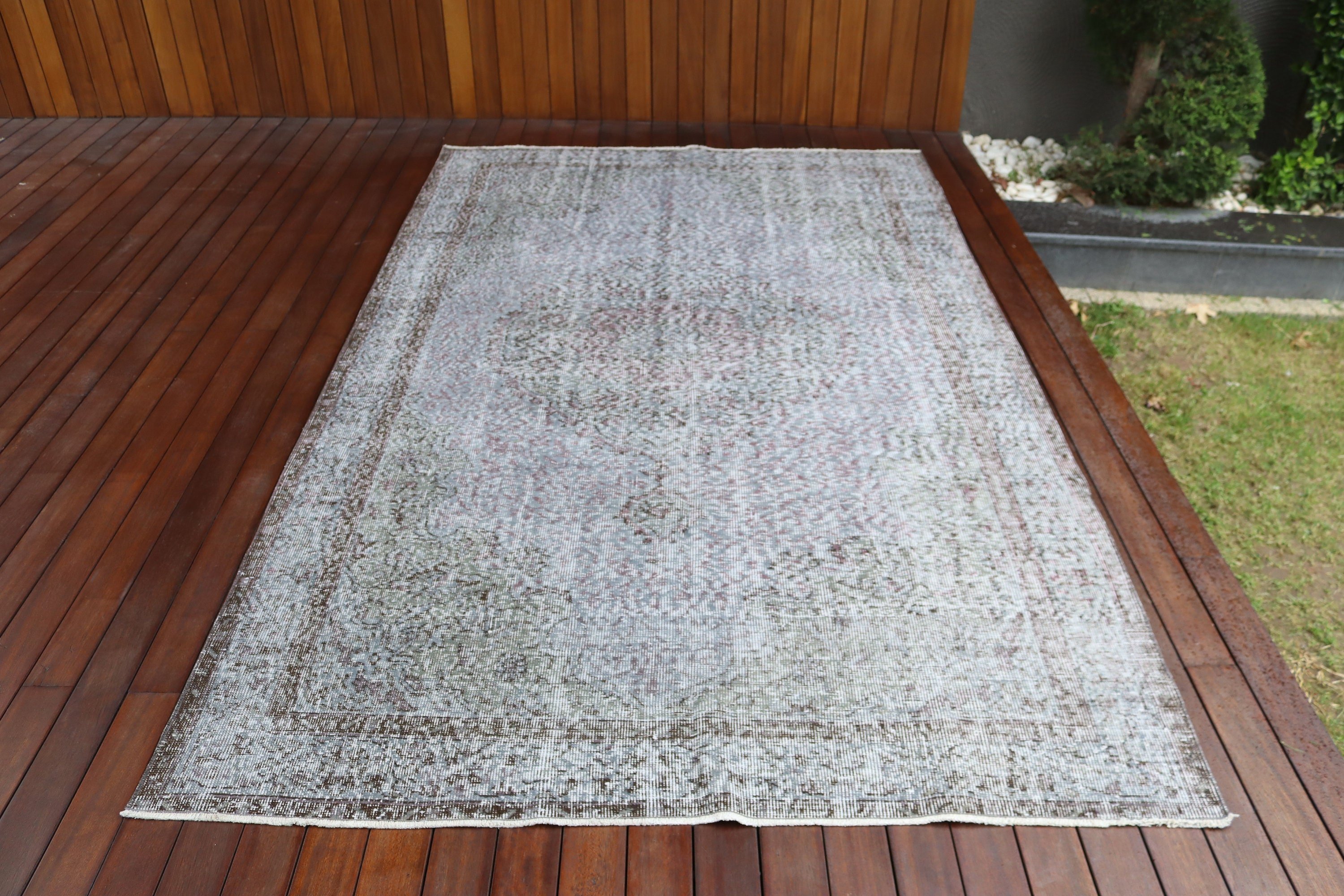 Anatolian Rugs, Vintage Rug, Bedroom Rugs, Ethnic Rugs, Kitchen Rug, Gray Geometric Rugs, Salon Rug, Turkish Rug, 5.5x9 ft Large Rugs