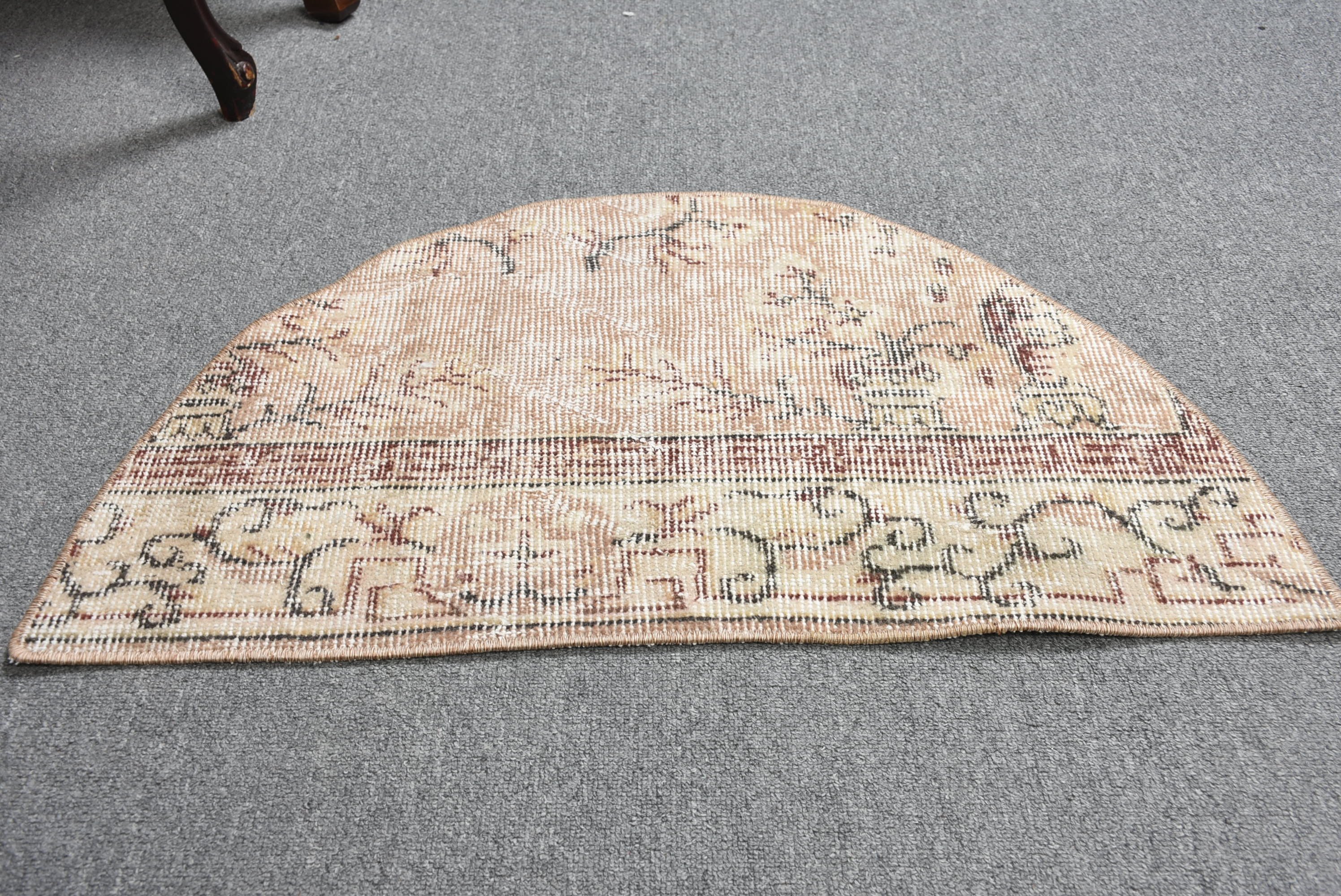 Vintage Halı, Türk Halısı, Bej Ev Dekorasyonu Halısı, Duvara Asılı Halılar, Mutfak Halıları, Oryantal Halı, Sanat Halısı, 2,5x1,5 ft Küçük Halı