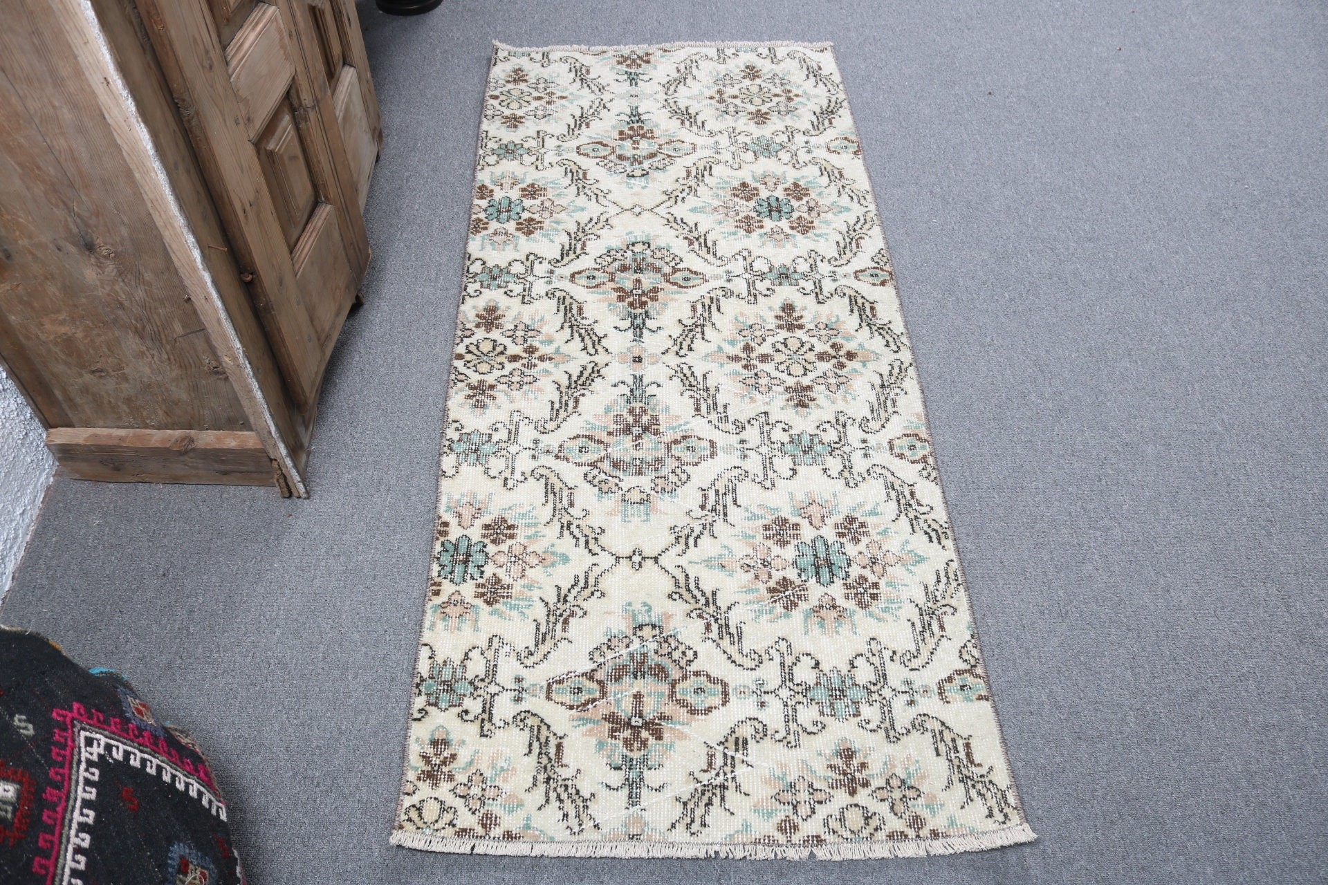 Beige Antique Rugs, 2.4x5.6 ft Small Rug, Small Area Rug, Modern Rugs, Statement Rug, Vintage Rugs, Bath Rugs, Turkish Rug, Handmade Rugs