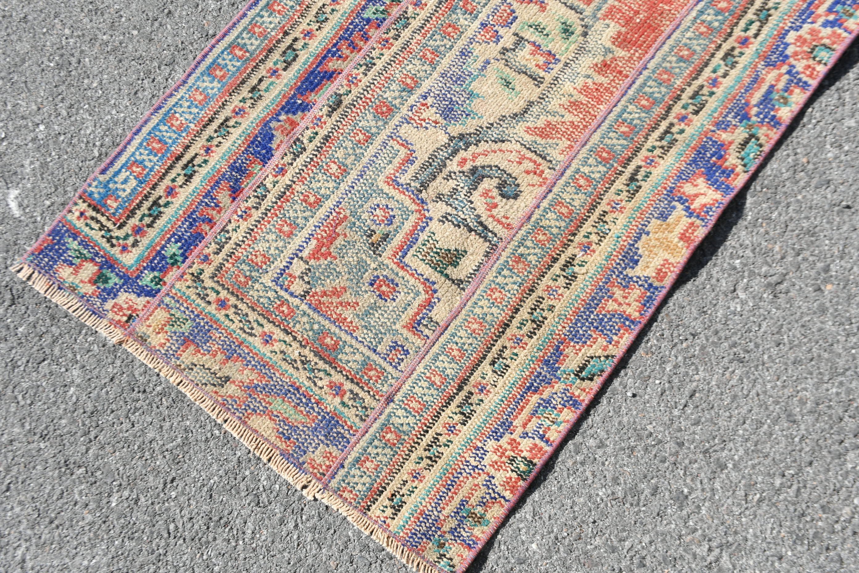 Turkish Rug, Bedroom Rugs, Kitchen Rug, Rugs for Car Mat, Anatolian Rug, Vintage Rugs, Ethnic Rug, 2.1x4.2 ft Small Rug, Blue Oriental Rugs