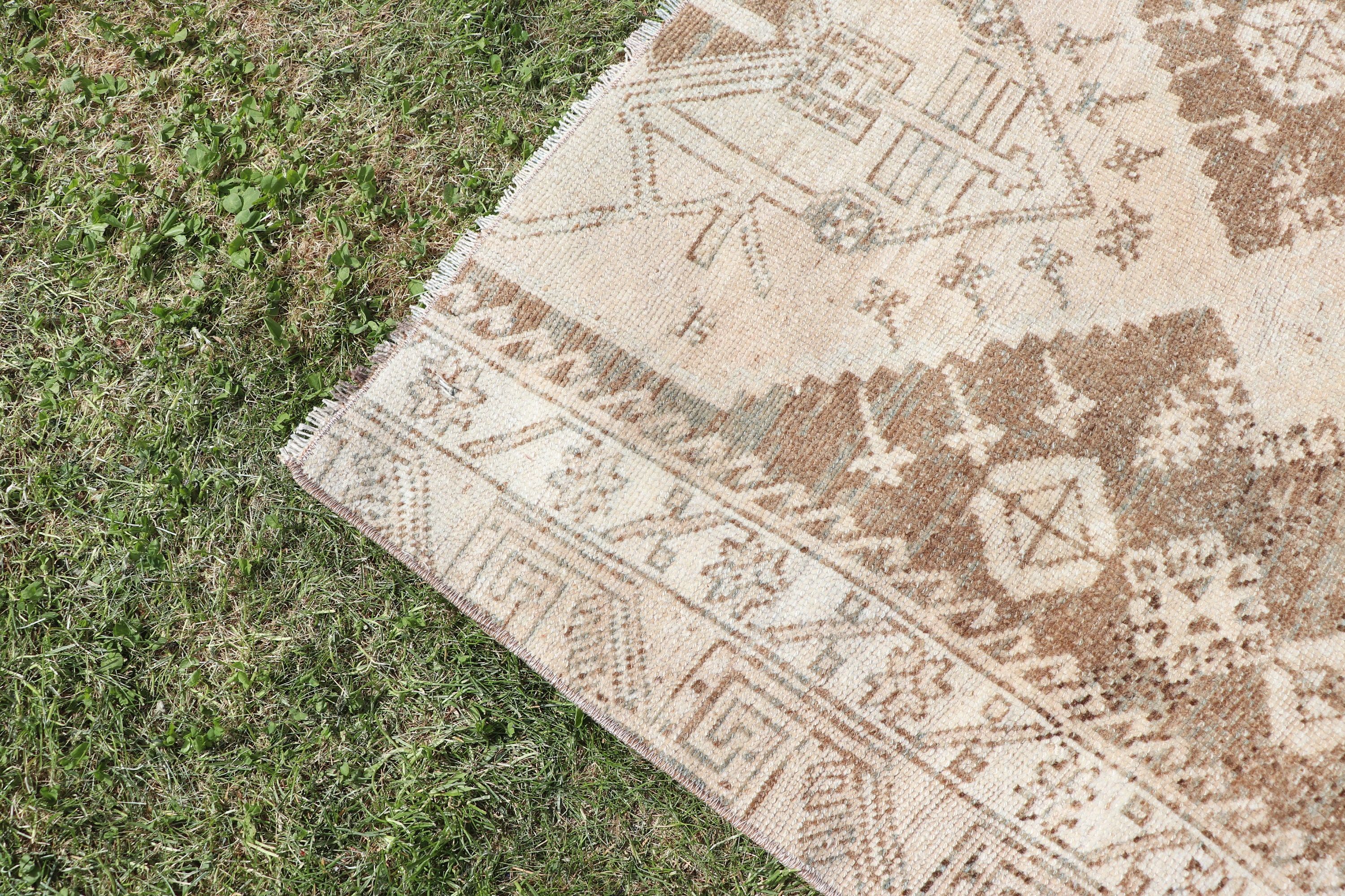 Flatweave Rugs, Vintage Rug, 2.7x4.7 ft Small Rugs, Small Vintage Rugs, Turkish Rug, Modern Rug, Door Mat Rugs, Brown Statement Rug