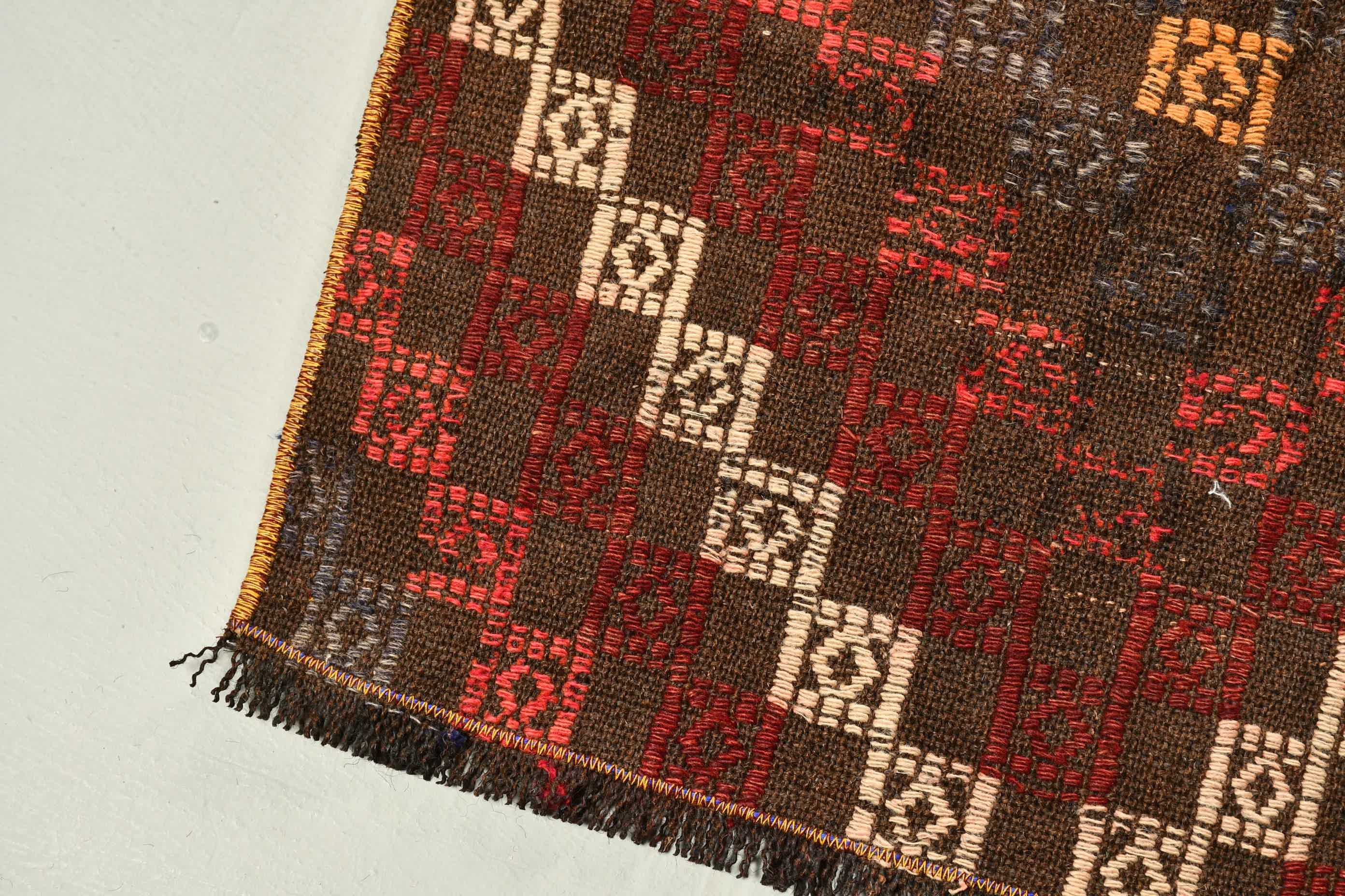 Türk Halısı, Kahverengi Ev Dekorasyonu Halıları, Kilim, Eski Halılar, Fas Halısı, Yer Halısı, Koridor Halısı, 2.6x9.4 ft Runner Halısı, Koridor Halısı, Vintage Halı