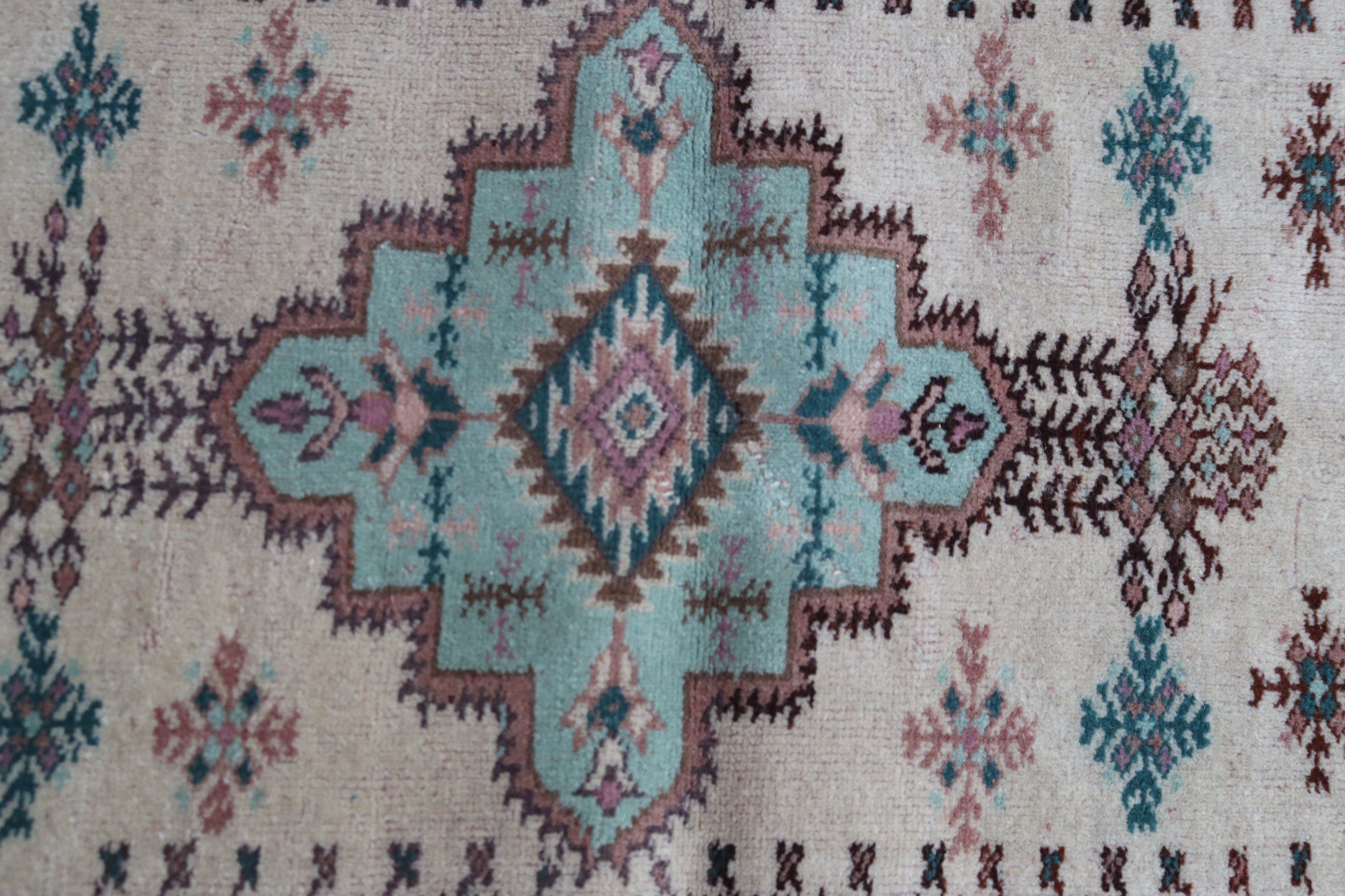 Kitchen Rug, Bedroom Rug, Rugs for Entry, Vintage Rugs, Home Decor Rugs, Handmade Rugs, Turkish Rug, 2.5x3.8 ft Small Rugs, Beige Wool Rug