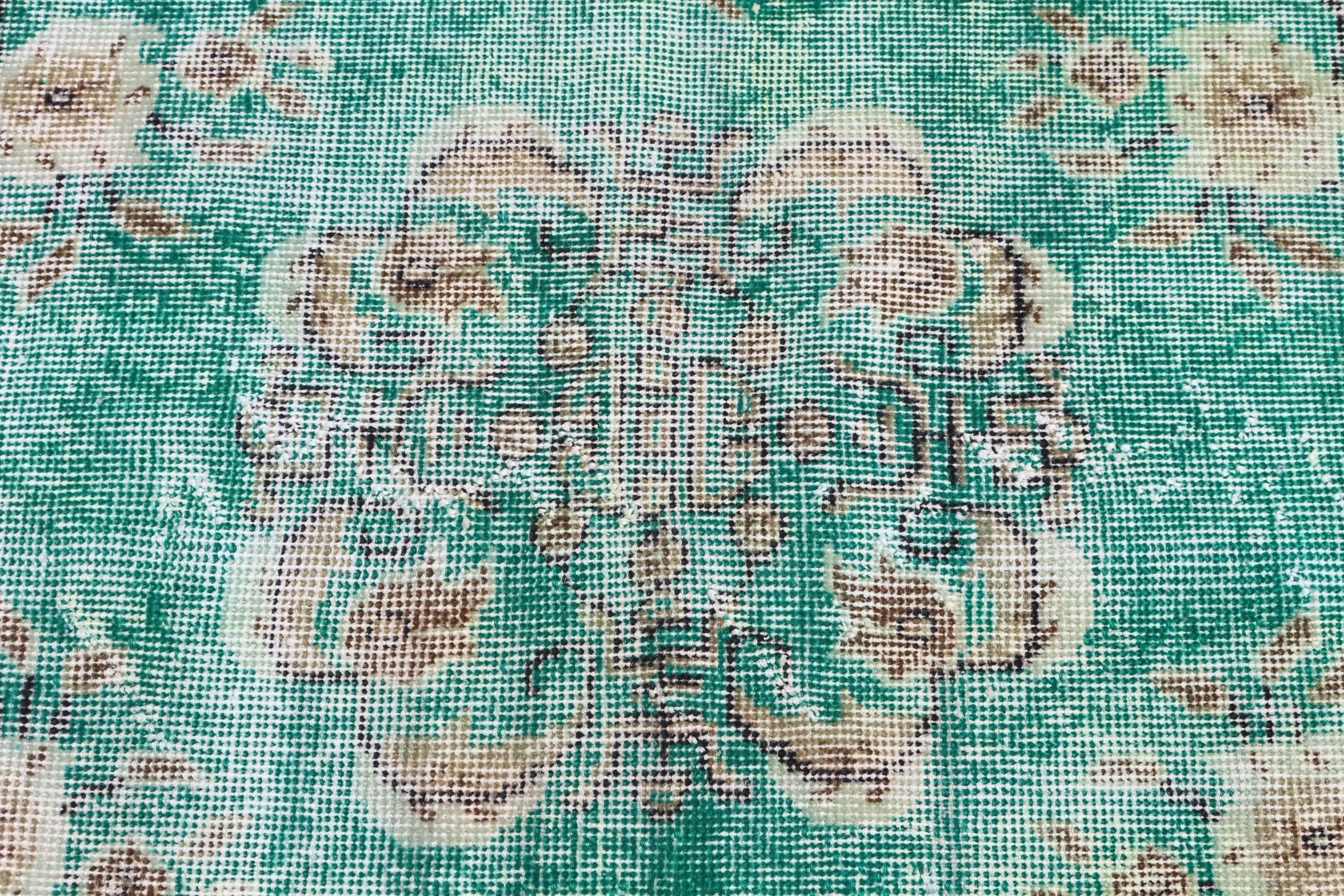 Bedroom Rugs, Green Moroccan Rugs, Oriental Rug, Art Rug, Vintage Rug, Dining Room Rugs, 3.8x6.5 ft Area Rug, Turkish Rugs, Kitchen Rugs