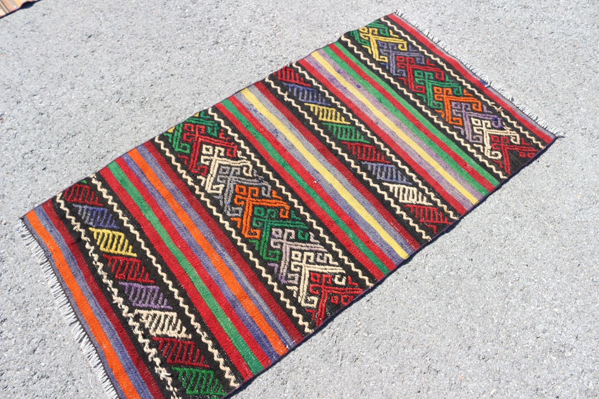 Giriş Kilim, Anadolu Kilim, Banyo Kilim, Banyo Kilim, Yatak odası Kilim, Mavi Oryantal Kilim, Türk Kilim, 79x150 cm Küçük Kilim