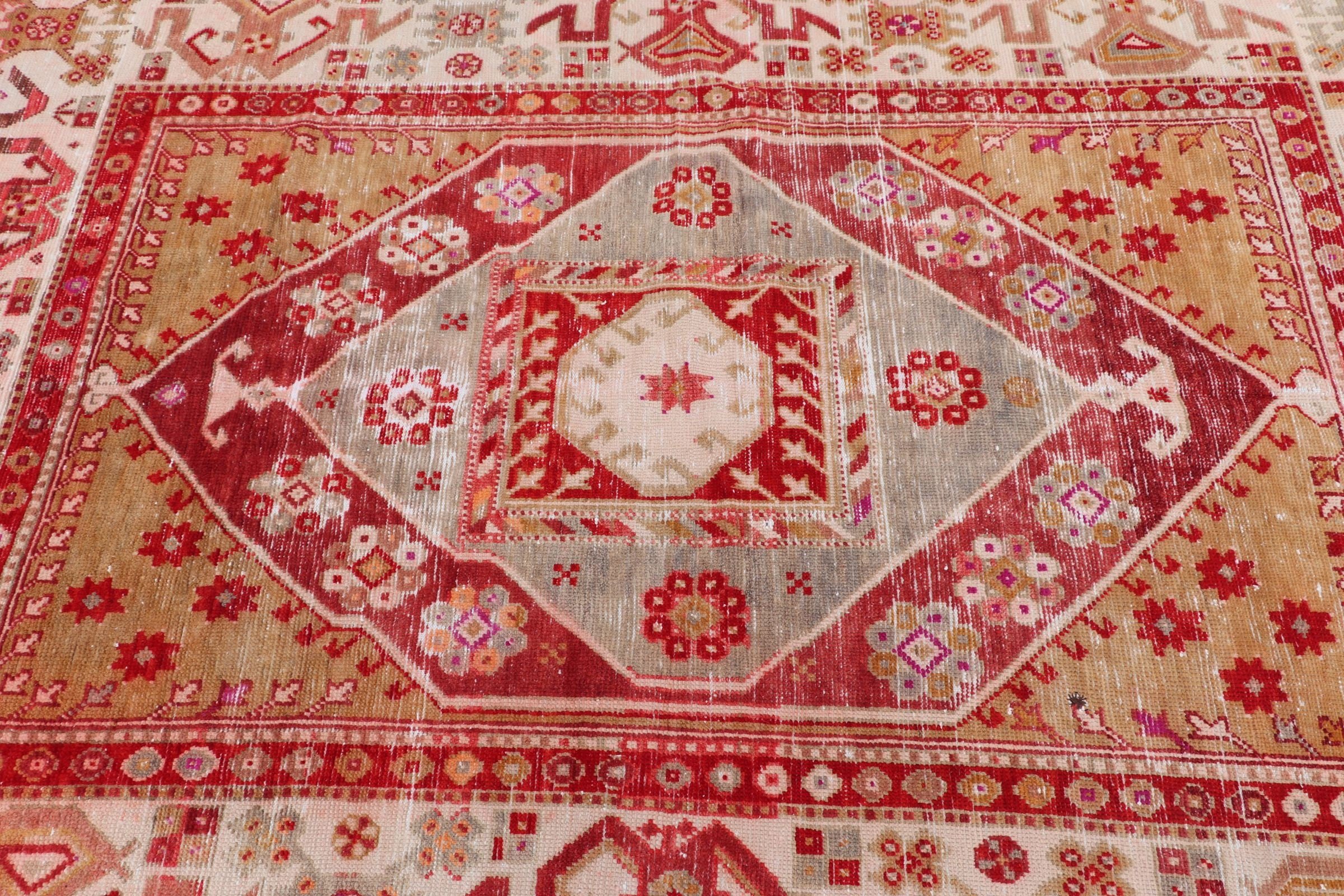 Vintage Rugs, 5.4x7.7 ft Large Rugs, Turkish Rugs, Red Oriental Rug, Living Room Rug, Anatolian Rugs, Dining Room Rug
