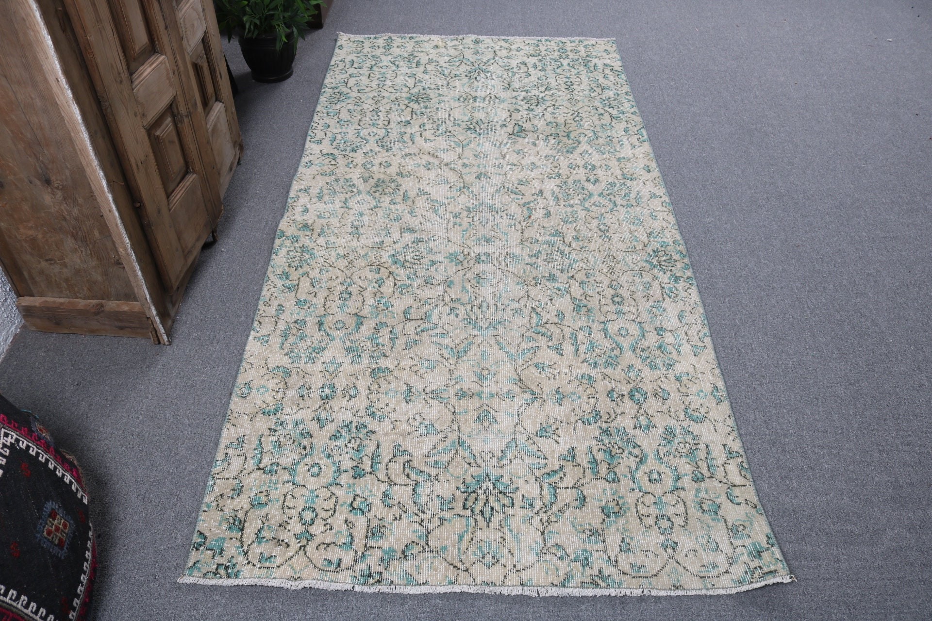 Nötr Halı, Kahverengi Mutfak Halıları, Oturma Odası Halıları, Vintage Halılar, 3,7x7,7 ft Alan Halıları, Oturma Odası Halıları, Geometrik Halılar, Türk Halıları