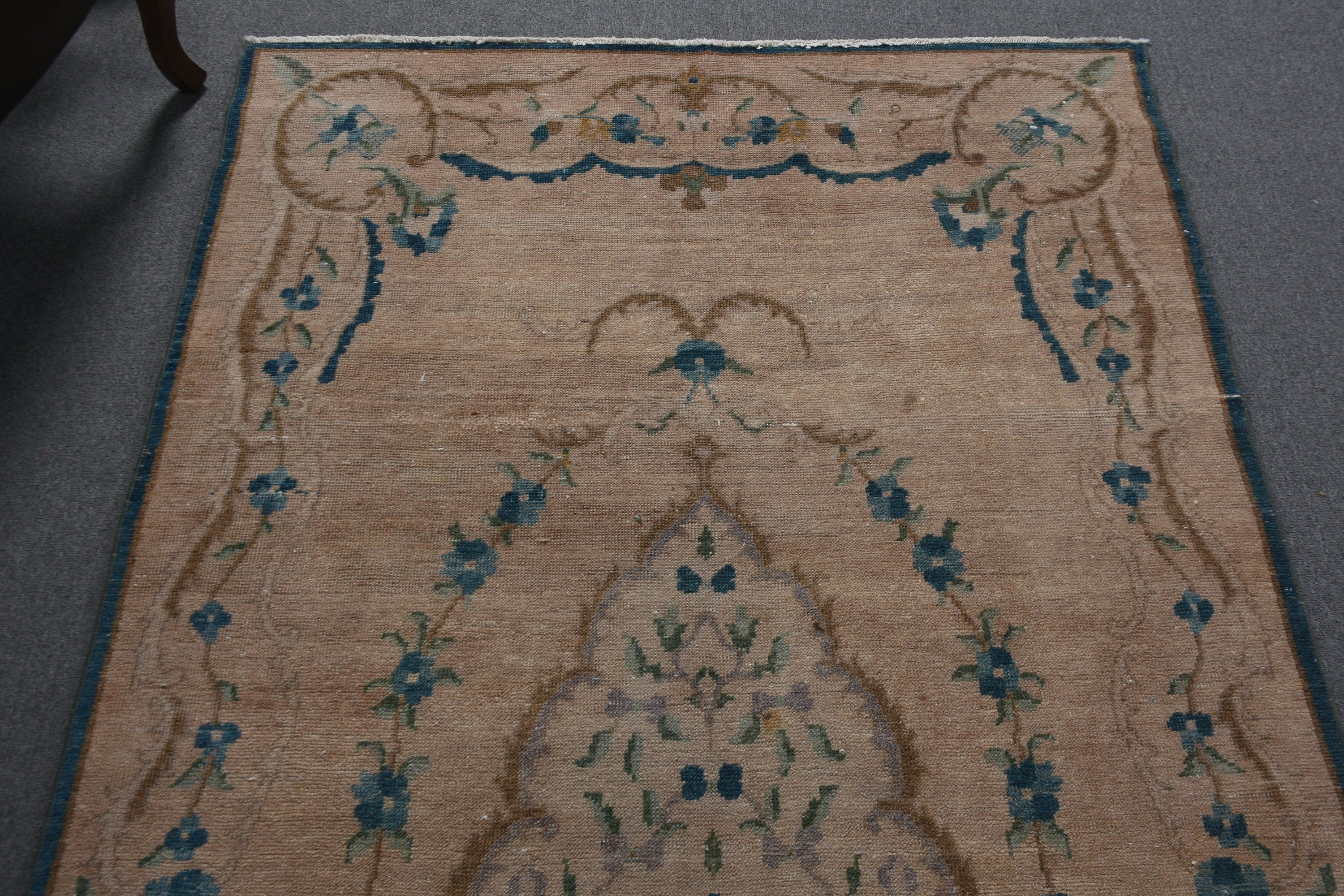 Dining Room Rug, Salon Rugs, Turkish Rug, Brown Anatolian Rug, 4.7x8.9 ft Large Rug, Rugs for Salon, Cool Rugs, Vintage Rugs