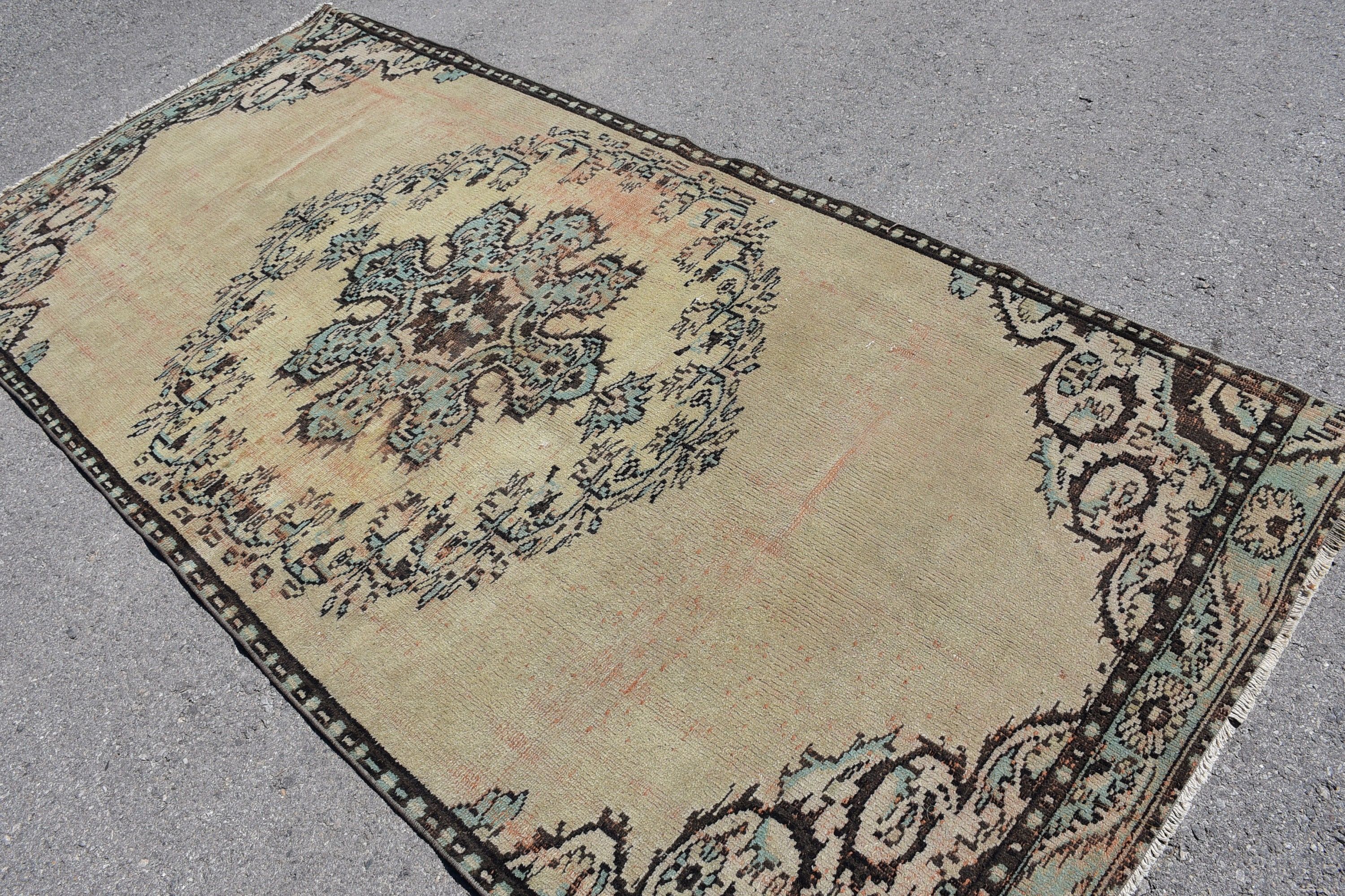 Fas Halıları, 4,5x9,2 ft Büyük Halı, Oturma Odası Halısı, Vintage Halı, Oushak Halıları, Salon Halıları, Düz Dokuma Halıları, Türk Halıları, Salon Halıları