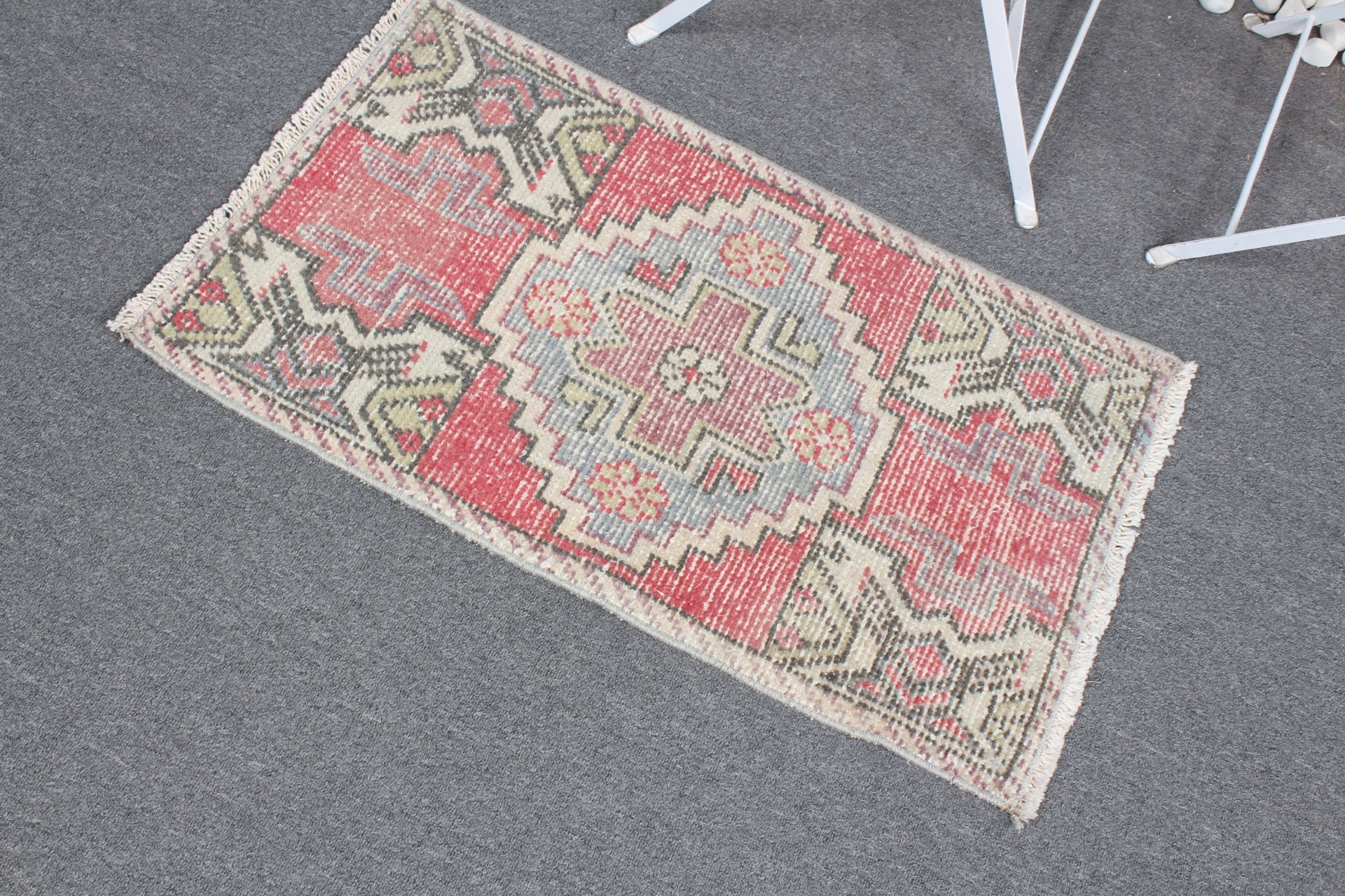 Rugs for Bathroom, Entry Rug, 1.6x2.8 ft Small Rug, Vintage Rug, Wool Rug, Moroccan Rug, Red Kitchen Rugs, Boho Rug, Bath Rug, Turkish Rug