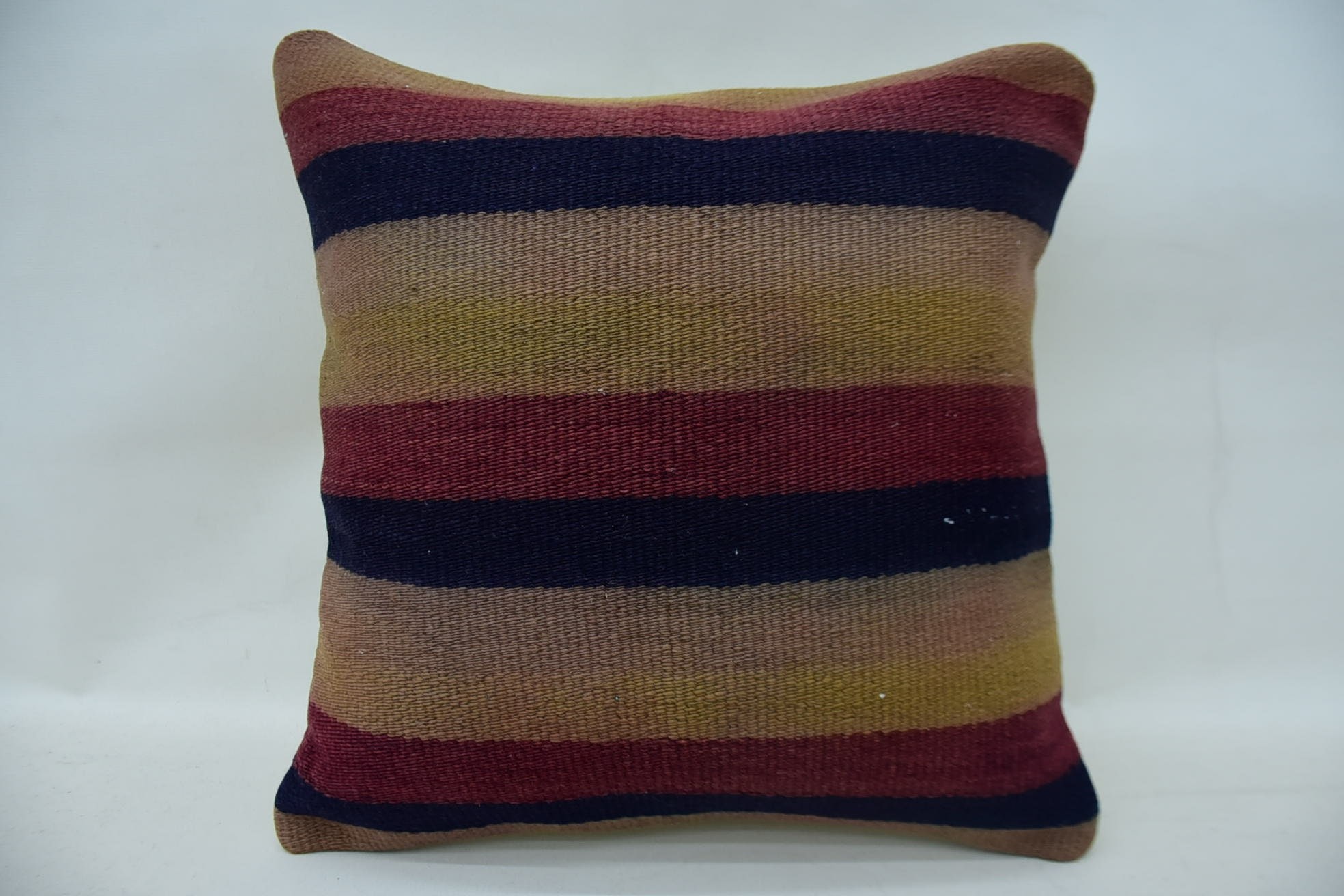 Kilim Cushion Sham, Antique Pillows, Tapestry Pillow, 16"x16" Red Pillow Case, Boho Pillow Sham Cover, Wholesale Cushion