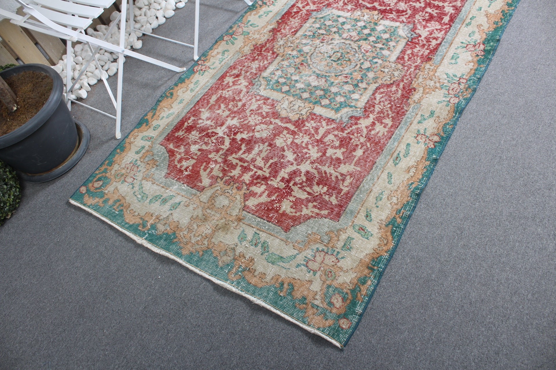 Vintage Decor Rug, Anatolian Rug, Rugs for Entry, Nursery Rugs, Red Bedroom Rug, Cool Rug, 3.7x6.4 ft Accent Rug, Vintage Rugs, Turkish Rug