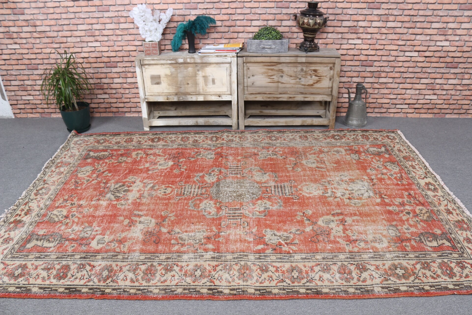 Bedroom Rug, Vintage Rugs, Turkish Rugs, Rugs for Living Room, Salon Rugs, Cool Rug, Kitchen Rug, Red  5.7x8.9 ft Large Rug