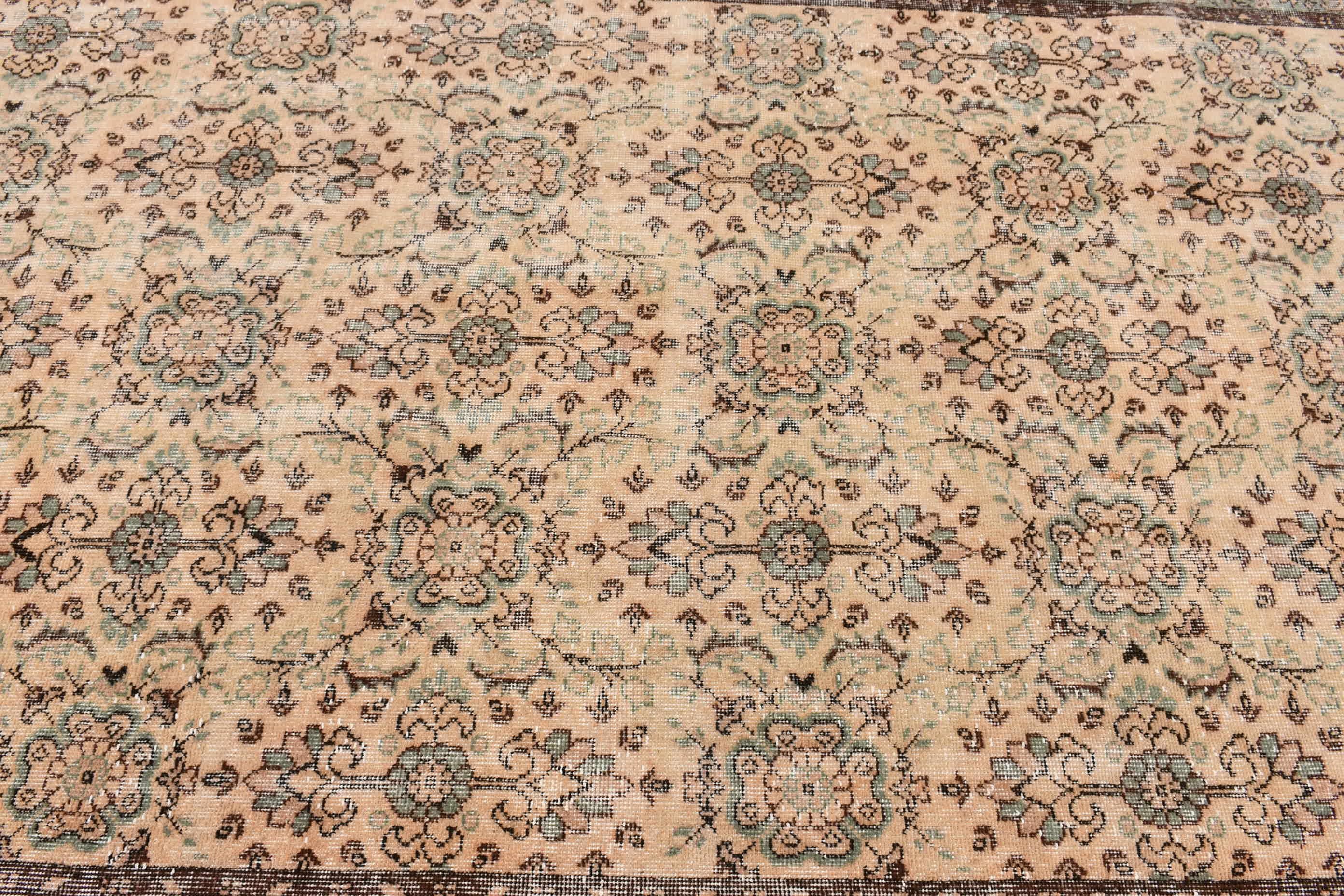 Yatak Odası Halıları, Vintage Halı, Salon Halısı, 5.8x10 ft Büyük Halı, Türk Halısı, Soğuk Halı, Yün Halı, Tribal Türk Halısı Halıları, Bej Yatak Odası Halıları