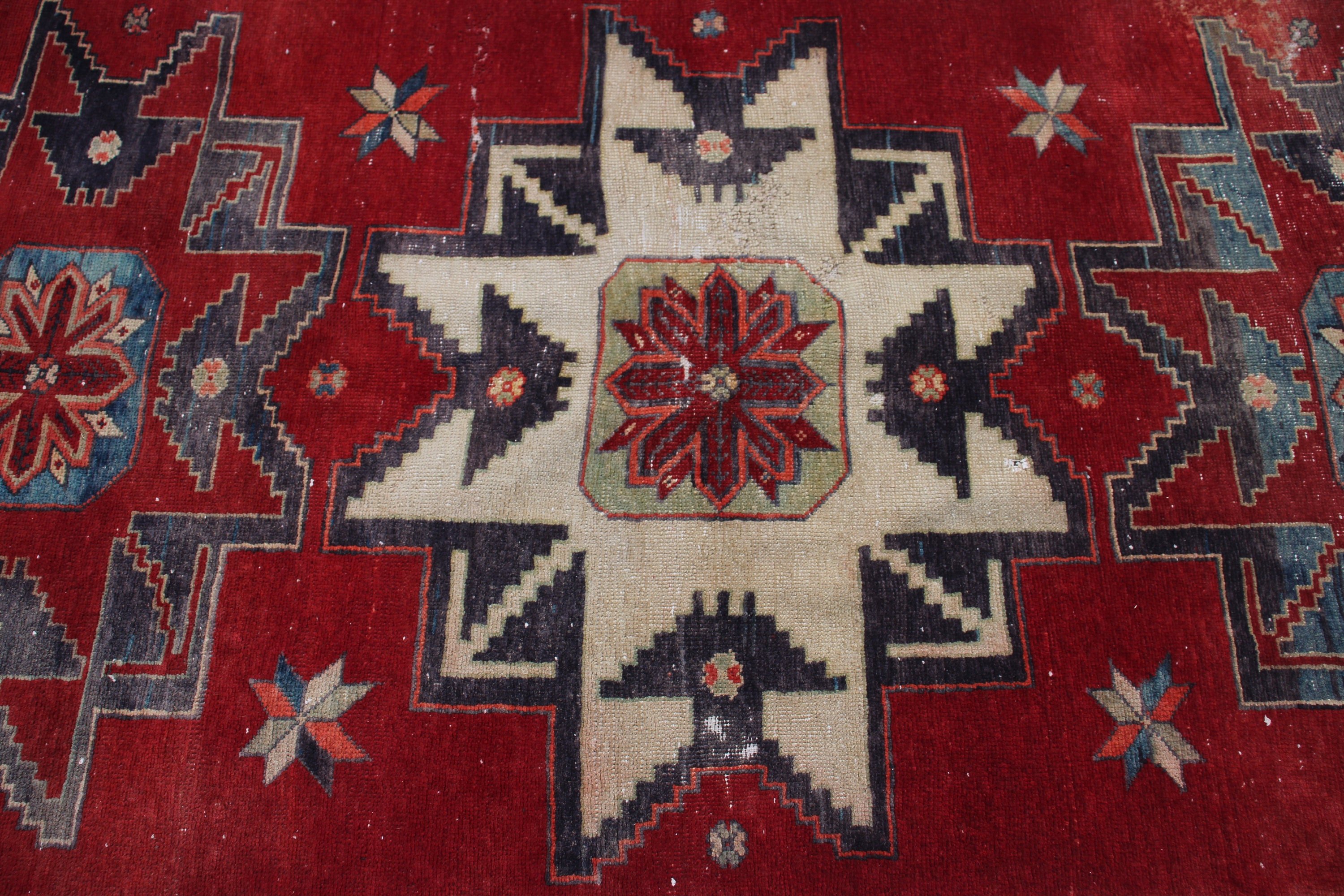 Vintage Area Rugs, Red Anatolian Rugs, Turkey Rugs, 3.9x7.4 ft Area Rug, Nursery Rug, Oushak Rugs, Vintage Rugs, Turkish Rugs, Kitchen Rug