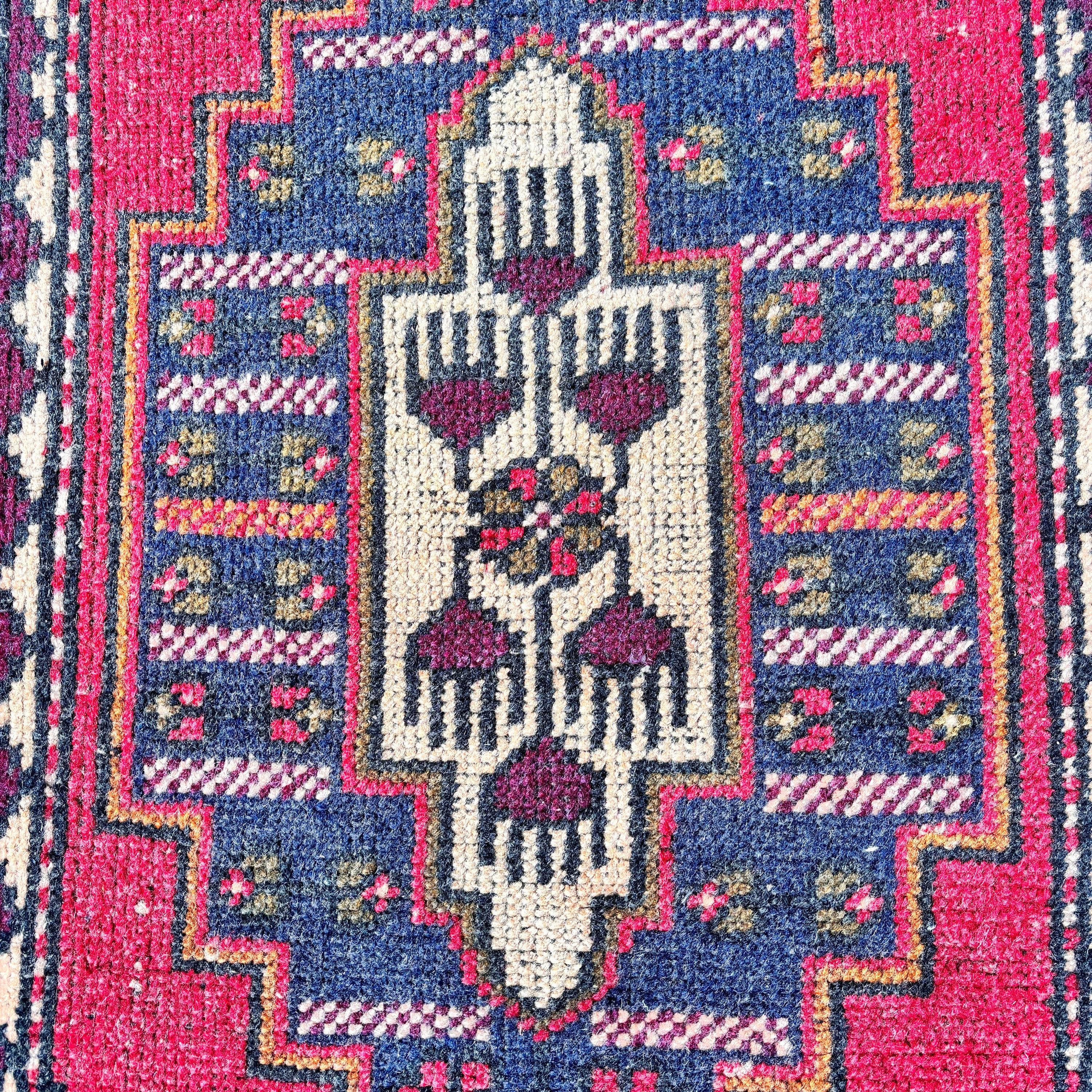 Bedroom Rugs, Vintage Rug, Rugs for Kitchen, 1.7x3.5 ft Small Rugs, Luxury Rug, Red Modern Rugs, Turkish Rug, Statement Rugs, Kitchen Rug