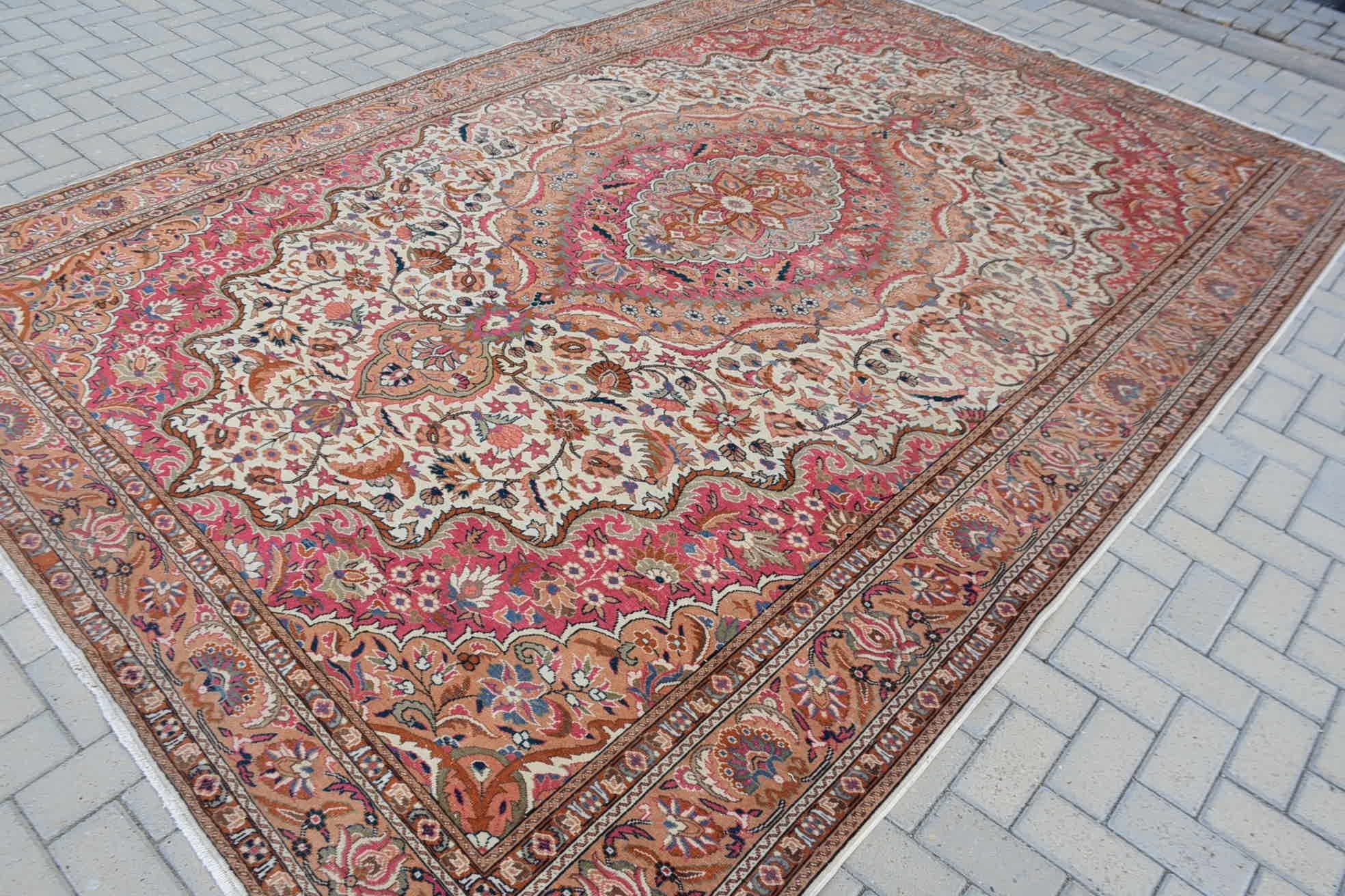 Salon Halısı, Vintage Halı, Türk Halısı, Yemek Odası Halıları, Fas Halısı, Havalı Halı, Bohem Halısı, 8.1x11.9 ft Büyük Boy Halı, Salon Halısı