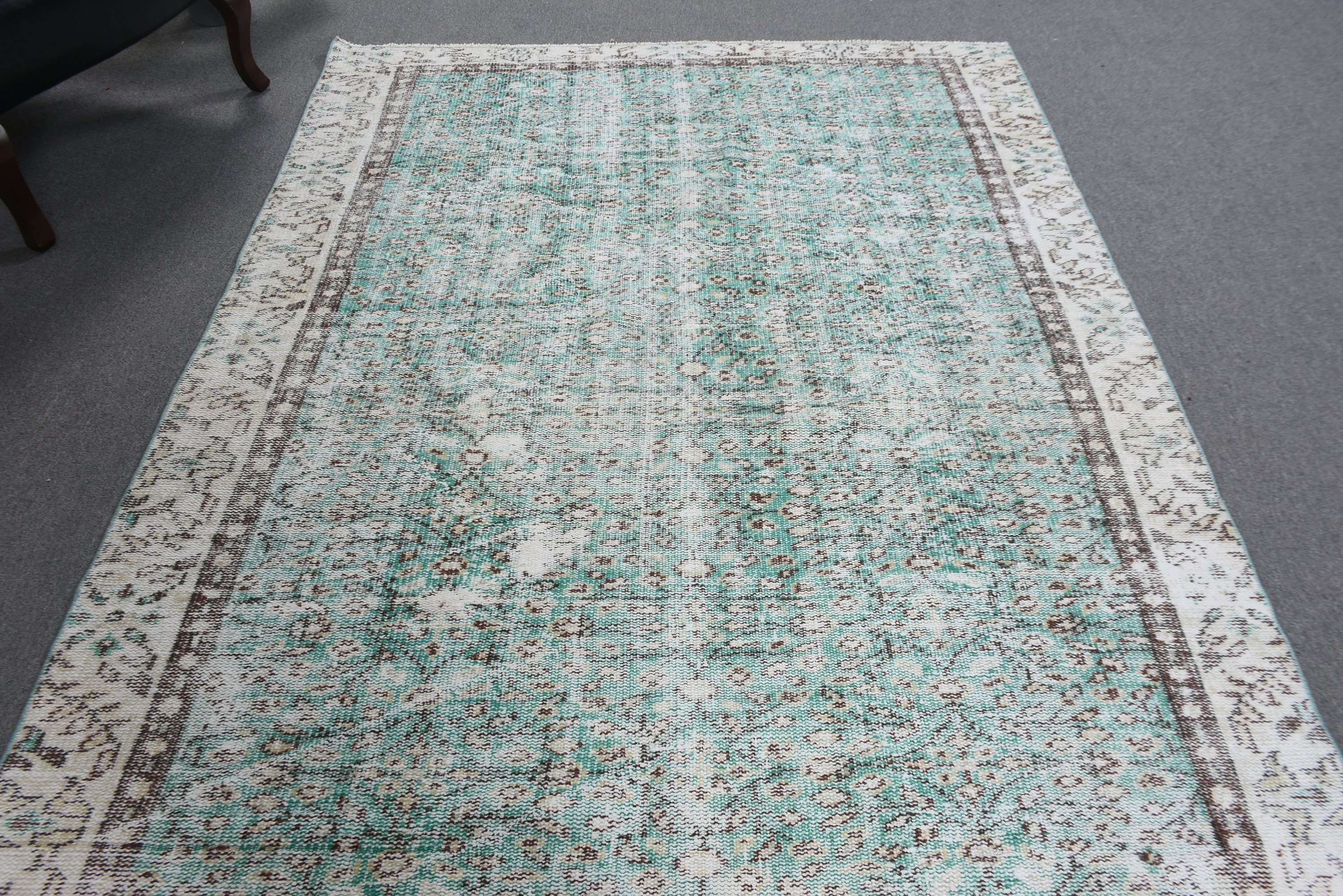 Türk Halıları, Yemek Odası Halısı, Büyük Boho Halıları, Mavi 5,4x9,5 ft Büyük Halılar, Geometrik Halılar, Vintage Halılar, Yer Halıları