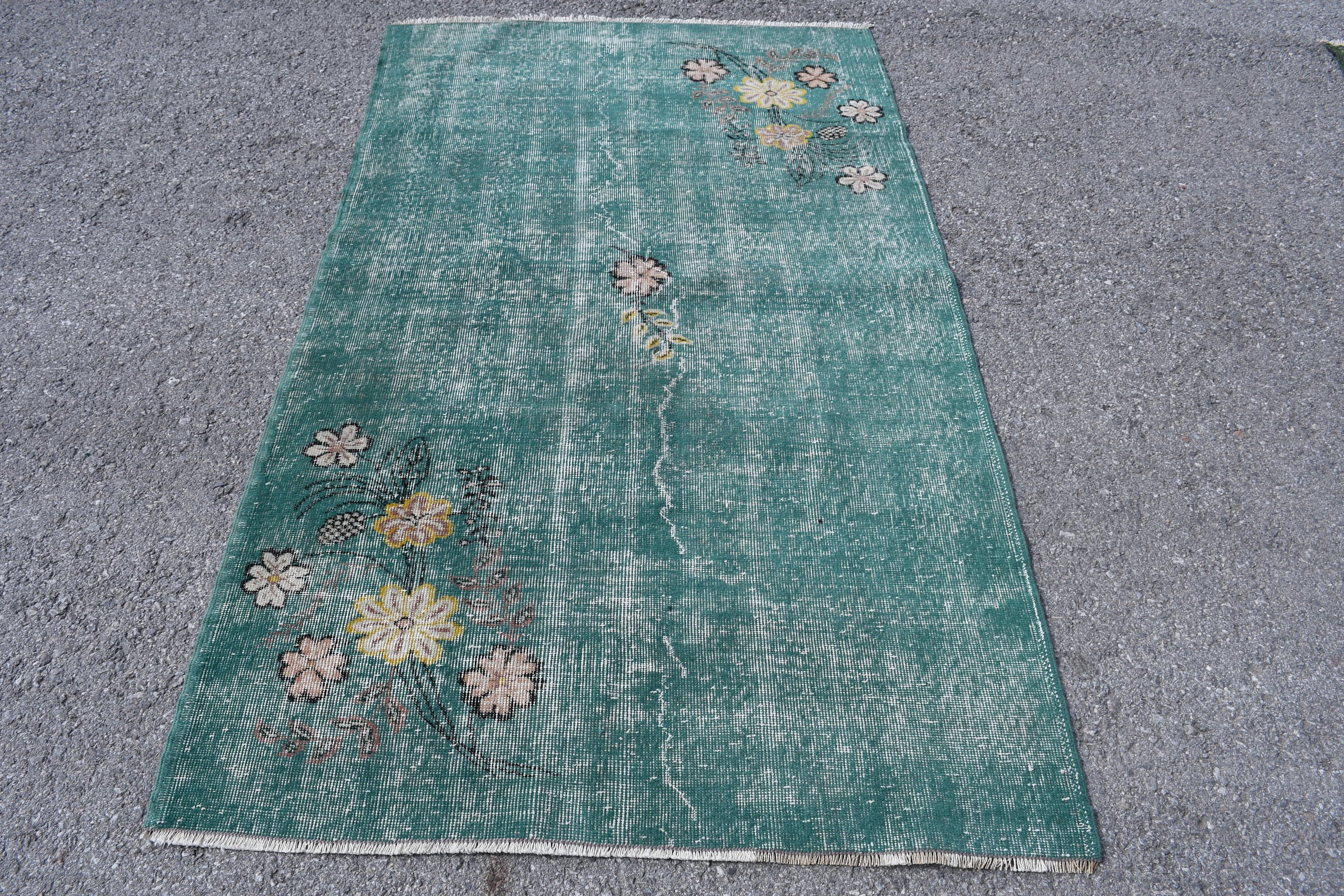 Home Decor Rugs, Bedroom Rug, Rugs for Living Room, Turkish Rug, Green  3.8x6.6 ft Area Rug, Dorm Rug, Floor Rug, Vintage Rugs