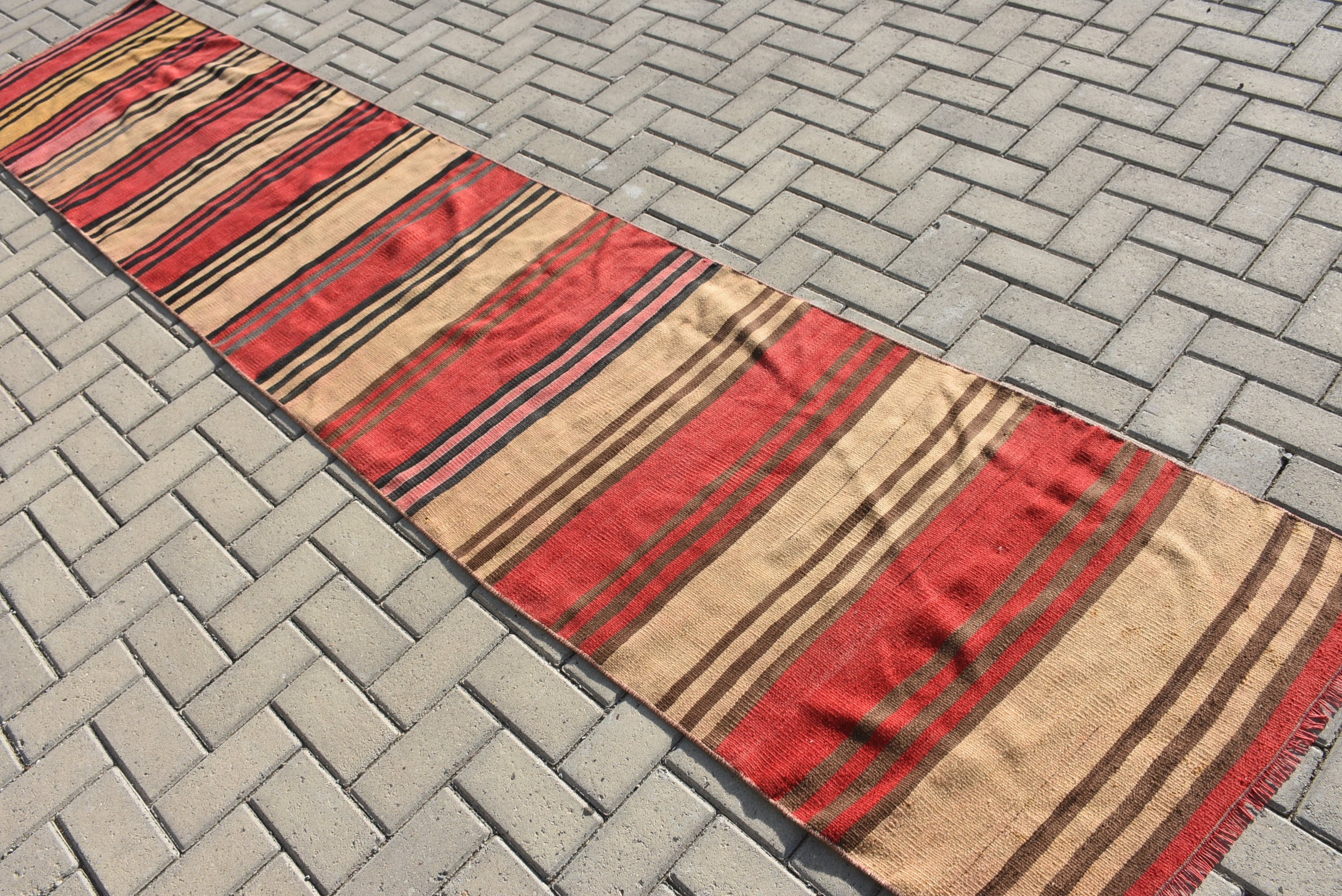 Kilim, Fas Halısı, Mutfak Halısı, Kırmızı Mutfak Halısı, Merdiven Halısı, Vintage Halılar, Koridor Halısı, Türk Halısı, 2.3x11.6 ft Runner Halısı, Etnik Halı