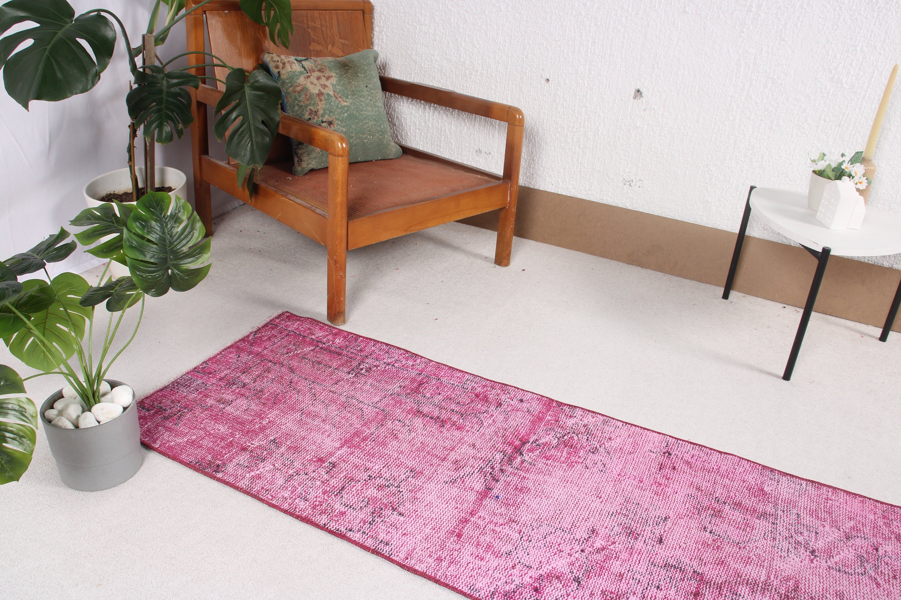 Pembe Antika Halılar, Banyo Halıları, Hindi Halıları, Düz Dokuma Halı, Küçük Boho Halısı, Türk Halıları, Vintage Halı, Lüks Halılar, 2x5 ft Küçük Halılar