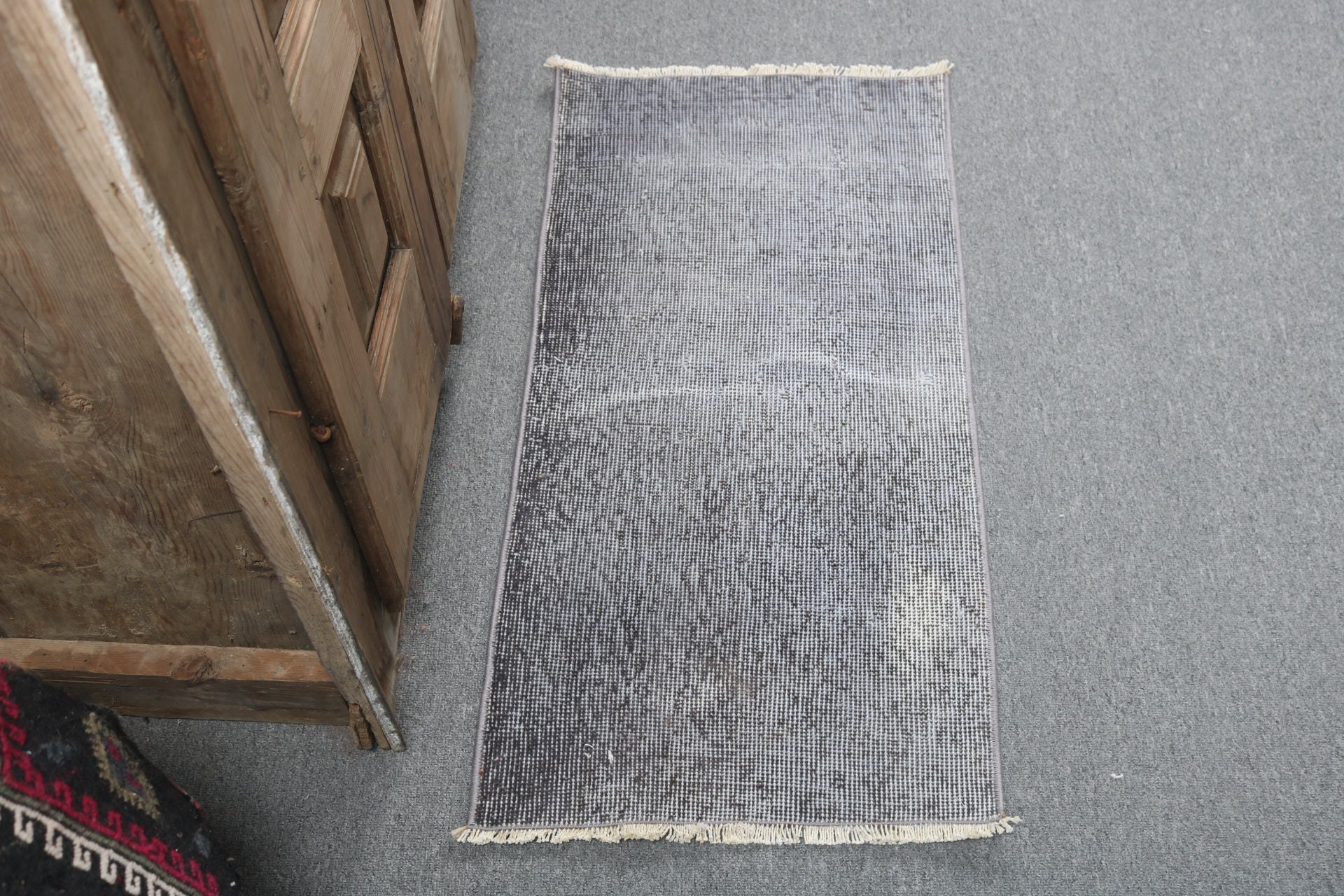 1.4x3 ft Small Rugs, Vintage Rugs, Gray Geometric Rugs, Entry Rugs, Car Mat Rug, Luxury Rugs, Boho Rugs, Geometric Rug, Turkish Rugs