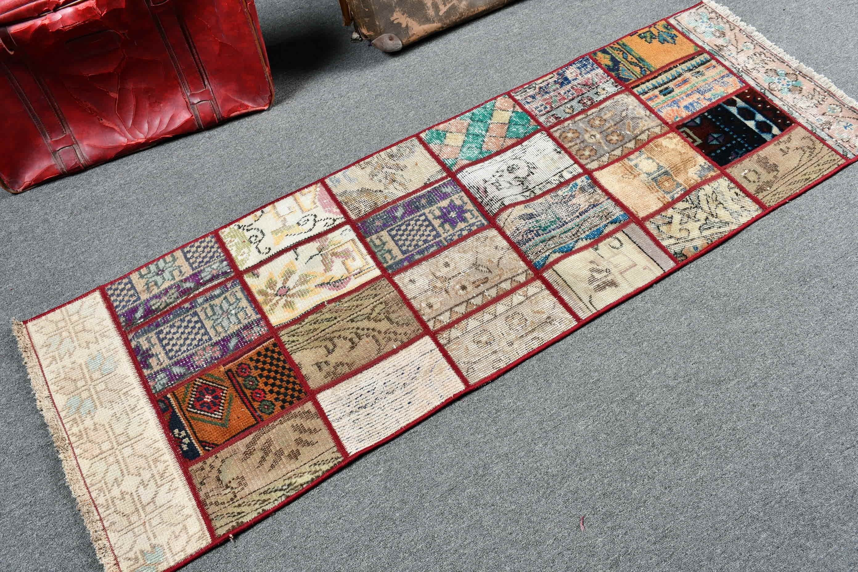 Oriental Rugs, Stair Rug, Vintage Rugs, Rugs for Corridor, 2x5.9 ft Runner Rug, Beige Moroccan Rug, Turkish Rug, Floor Rug, Retro Rugs