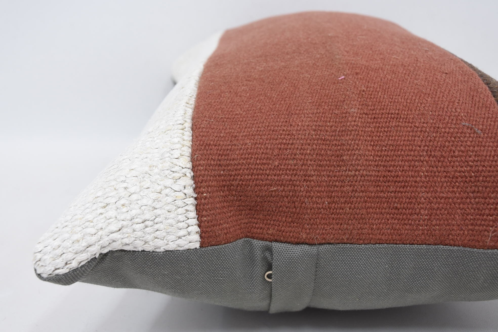 Interior Designer Pillow, Vintage Kilim Pillow, Kilim Rug Pillow Sham, Antique Pillows, Couch Cushion Case, 16"x24" Red Cushion Case