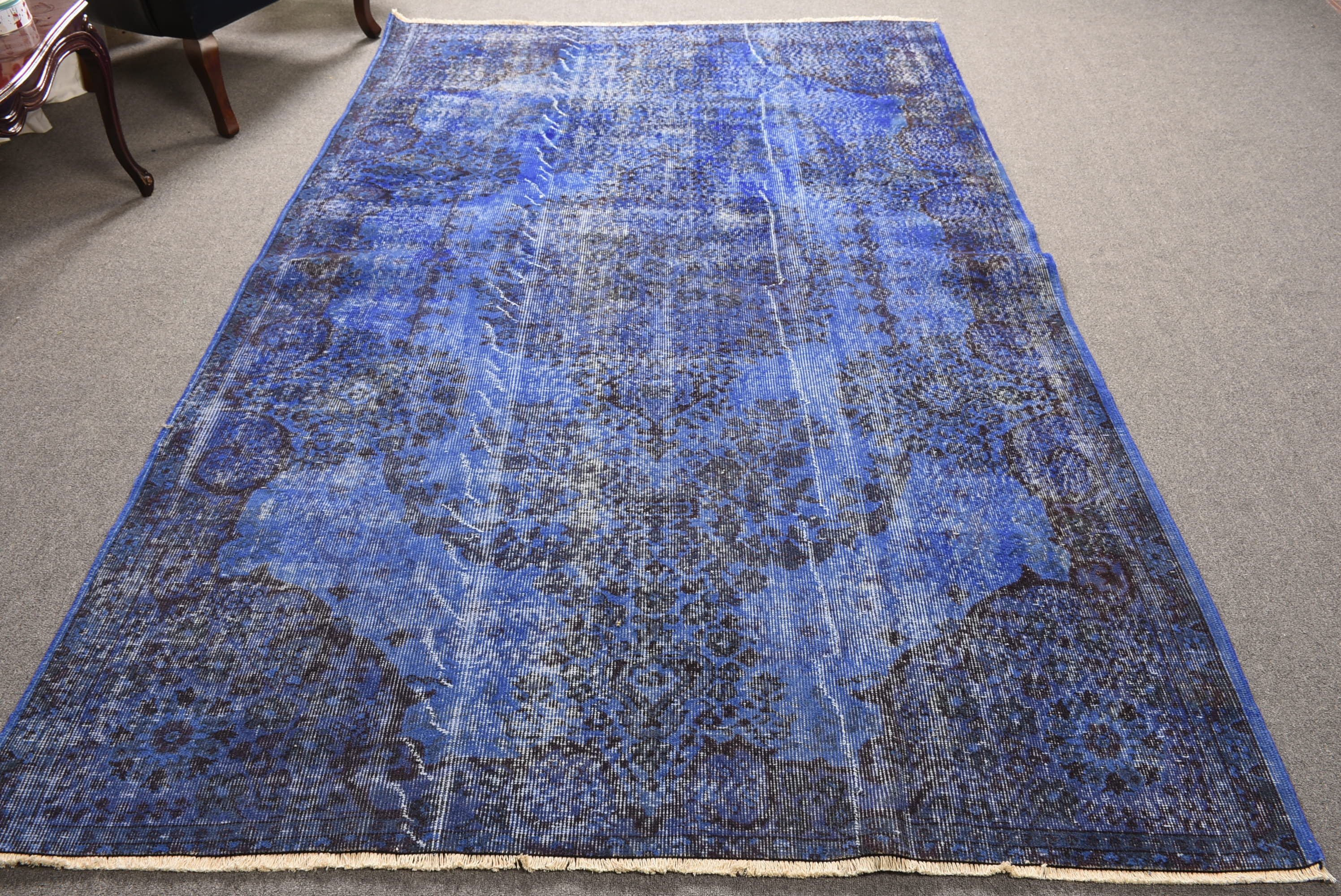 Cool Rug, Turkish Rug, Vintage Rug, Floor Rug, Blue Bedroom Rugs, 5.7x8.9 ft Large Rugs, Salon Rugs, Rugs for Bedroom, Dining Room Rugs