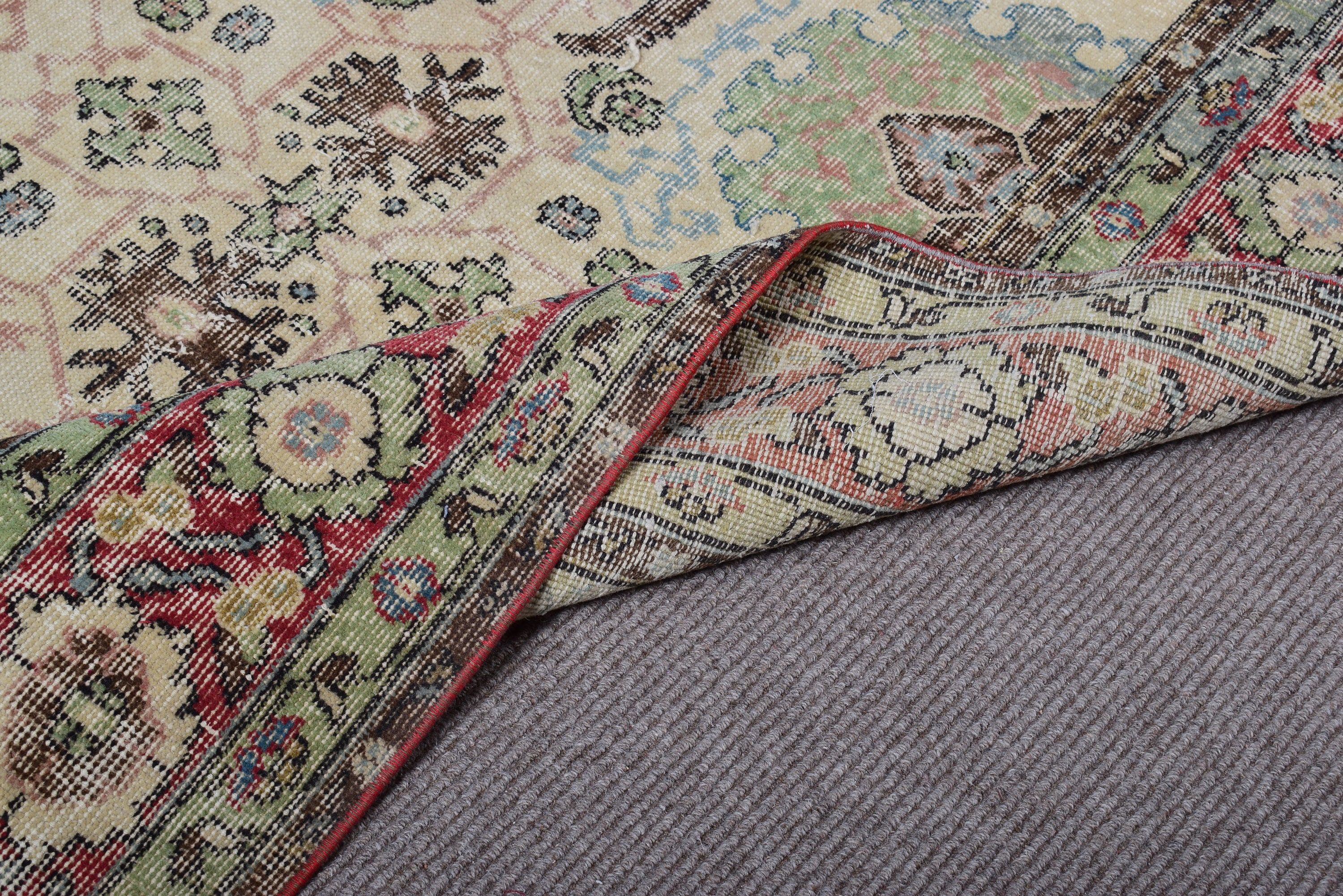 Organik Halı, Boho Halı, Yemek Odası Halısı, Vintage Halılar, 6,9x9,9 ft Büyük Halılar, El Dokuma Halılar, Yeşil Yatak Odası Halısı, Türk Halısı, Büyük Boho Halısı