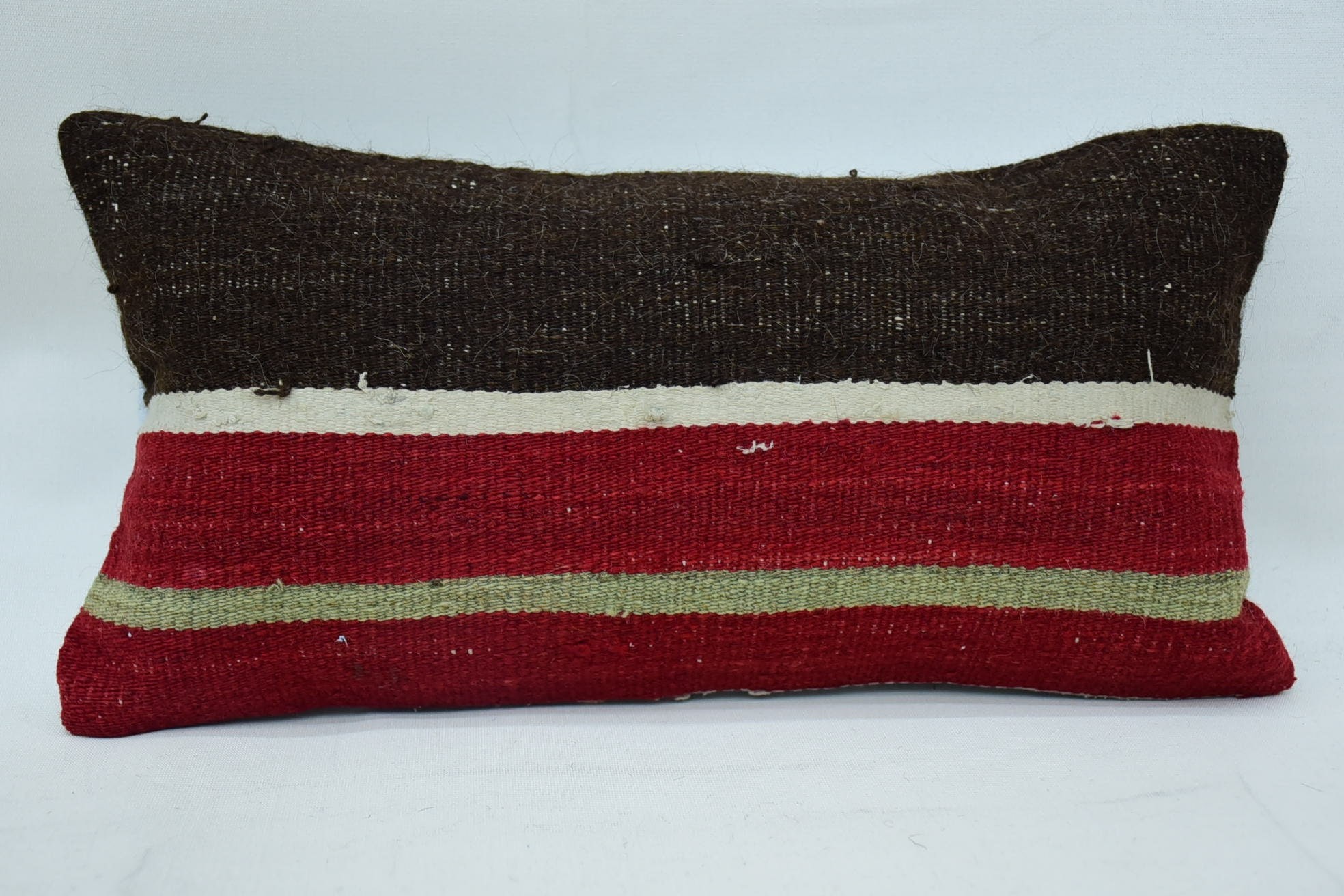 Kilim Yastık Sham, Kilim Yastık Atma, Dış Mekan Yastık, Güneybatı Yastık Kılıfı, 8"x16" Kırmızı Yastık, Boho Yastık Sham Kılıfı