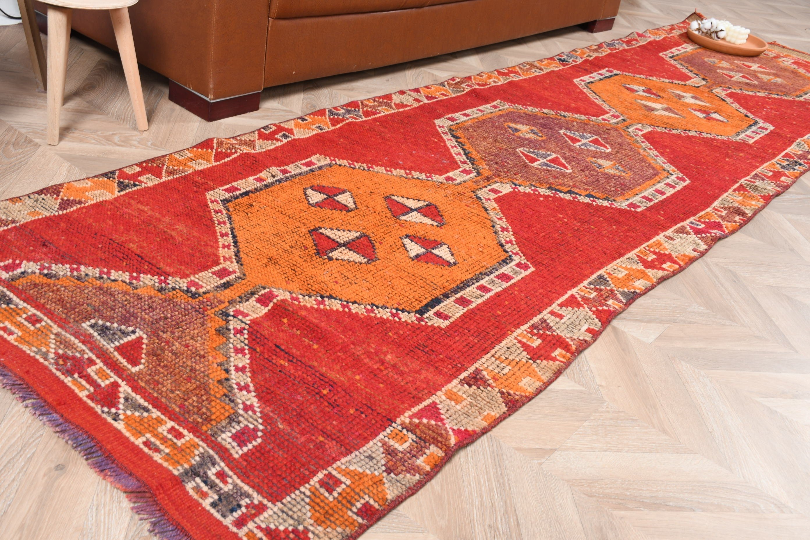 Corridor Rug, Bedroom Rug, Rugs for Runner, Floor Rug, Turkish Rugs, Red  2.9x10.6 ft Runner Rugs, Boho Rug, Vintage Rug