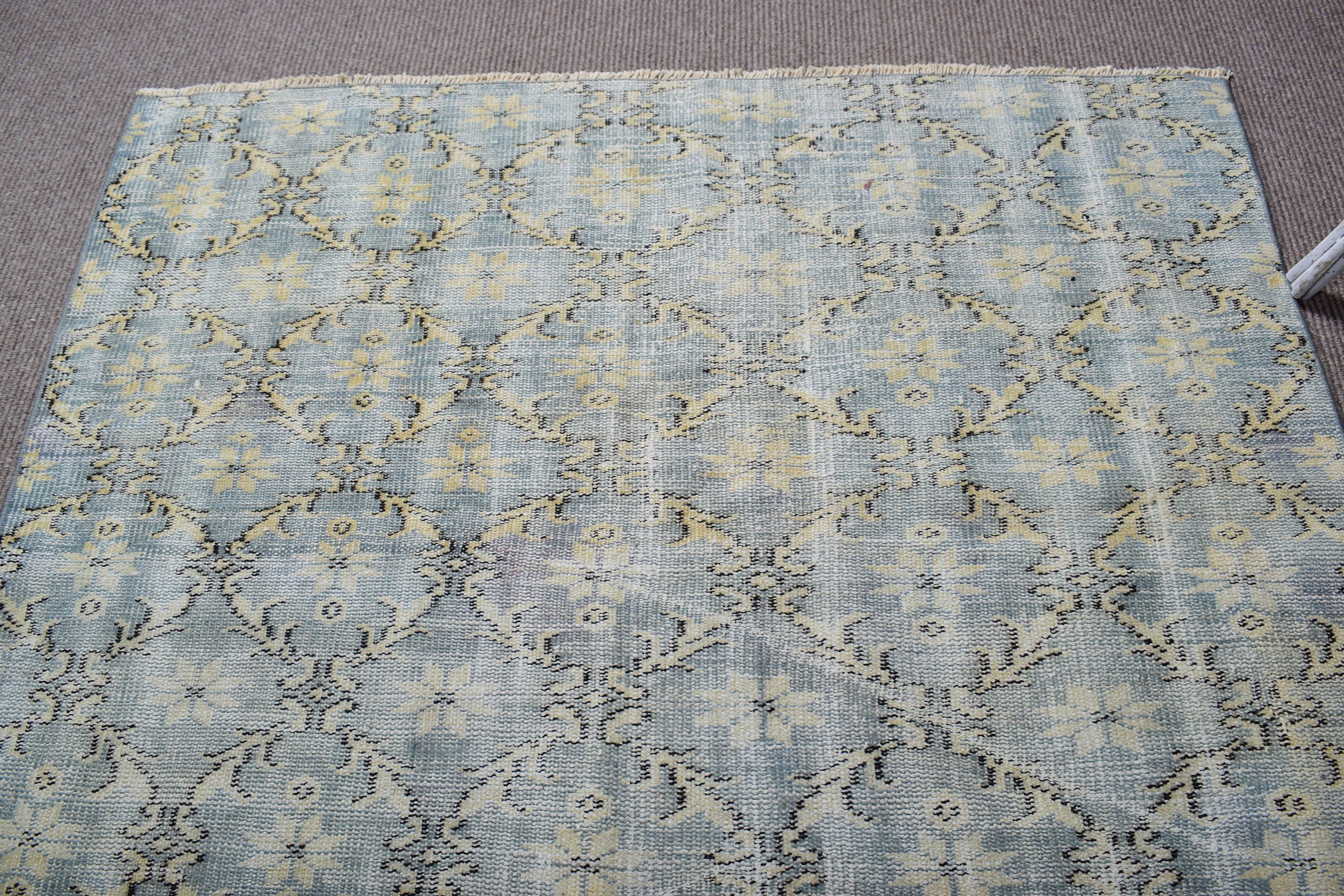 Cool Rug, Vintage Rug, 4.7x8.6 ft Large Rugs, Living Room Rug, Turkish Rug, Luxury Rugs, Dining Room Rugs, Tribal Rugs, Green Oushak Rugs