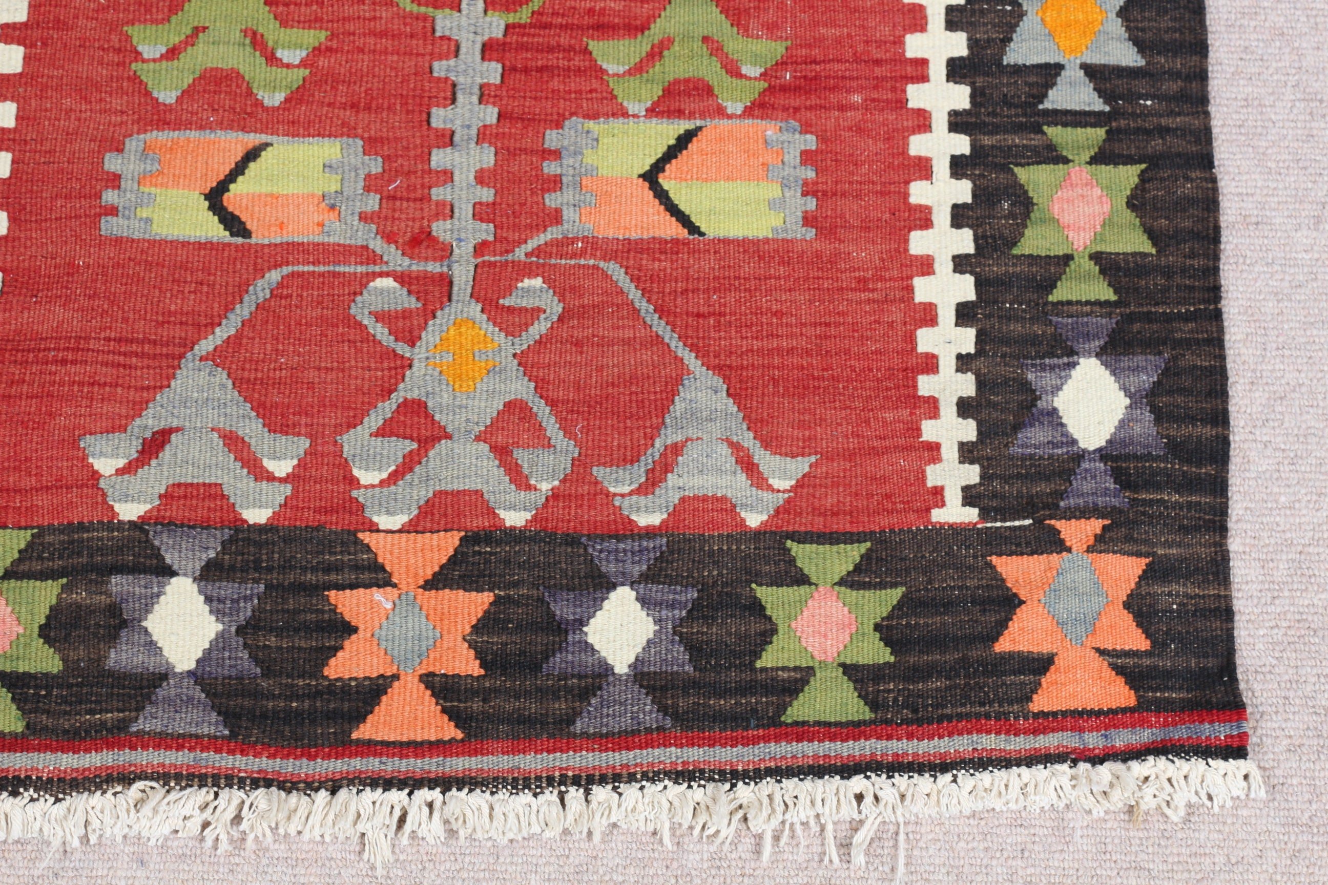 Kırmızı Ev Dekor Halısı, Türk Halısı, Duvara Asılı Halılar, 2.7x3.8 ft Küçük Halı, Yer Halısı, Vintage Halı, Antika Halılar, Mutfak Halıları, Kilim