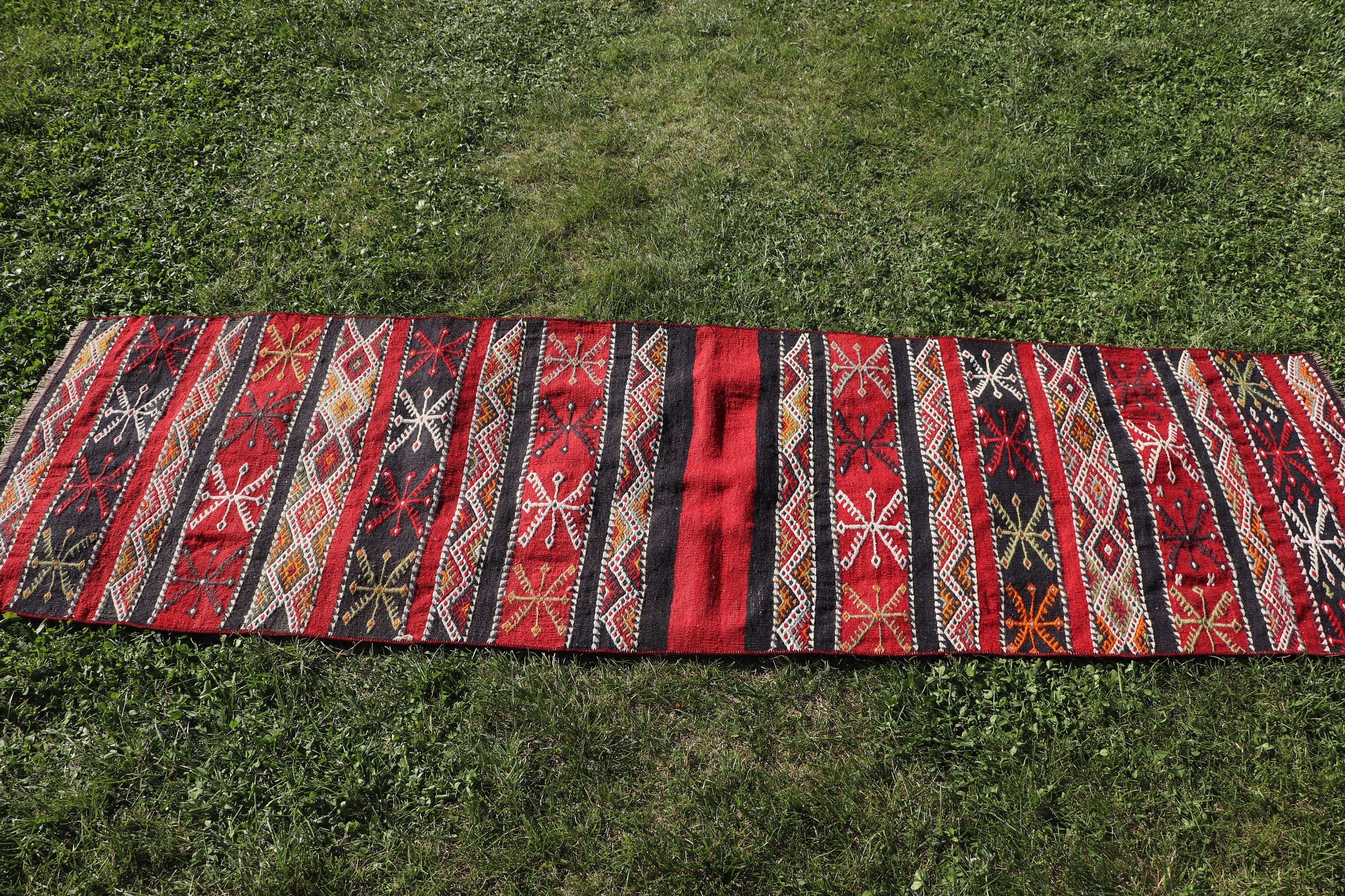 1.9x6.9 ft Runner Halıları, Anadolu Halıları, Türk Halısı, Beni Ourain Runner Halıları, Vintage Halılar, Yer Halısı, Merdiven Halısı, Kilim, Kırmızı Oryantal Halılar