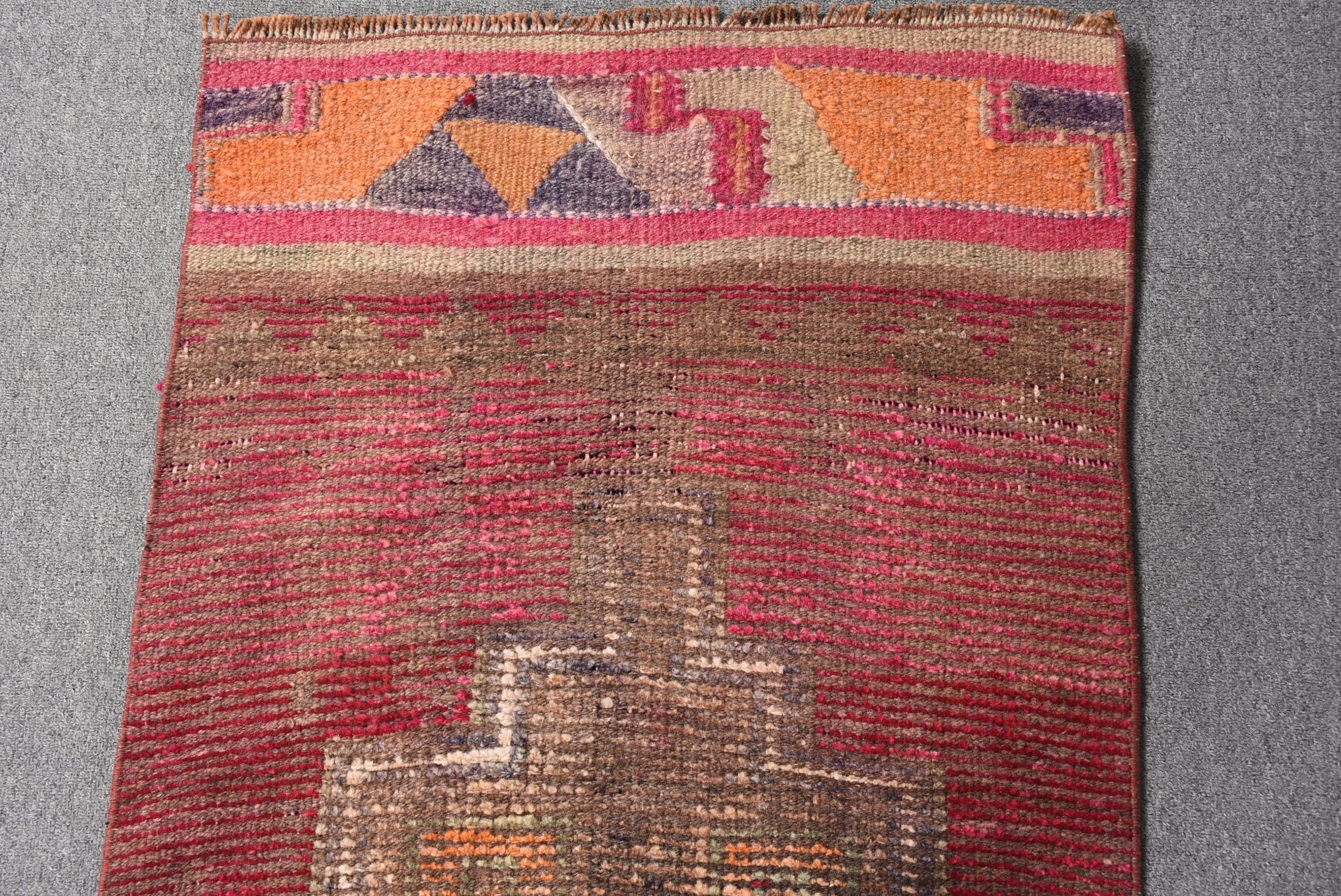 Red Moroccan Rug, Old Rug, 2.3x10.1 ft Runner Rugs, Rugs for Hallway, Oriental Rug, Corridor Rug, Vintage Rug, Turkish Rugs, Anatolian Rugs