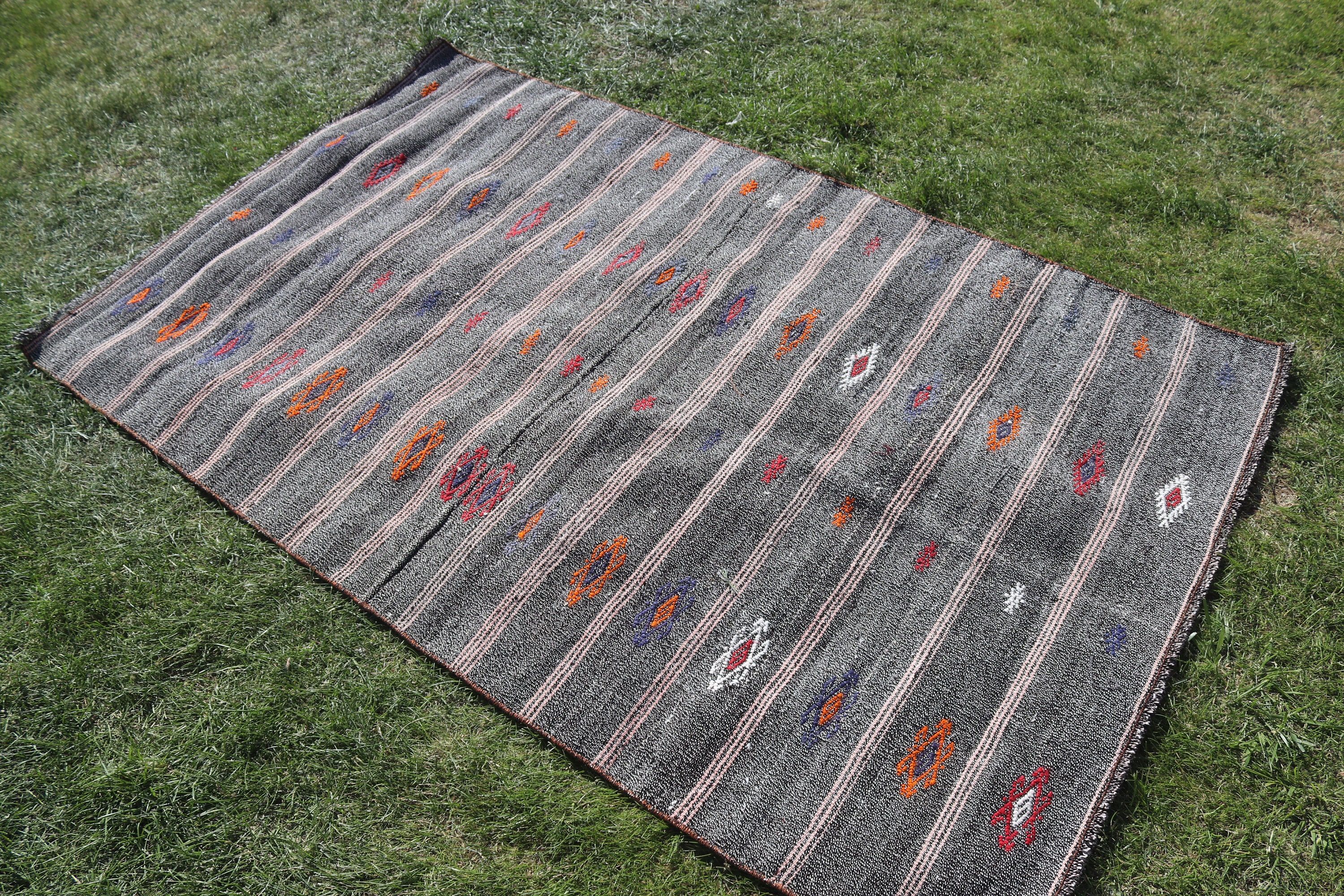 Türk Halısı, Mutfak Halısı, 3,5x5,8 ft Accent Halı, Kilim, Gri Antika Halılar, Vintage Halılar, Modern Halı, Vintage Accent Halıları