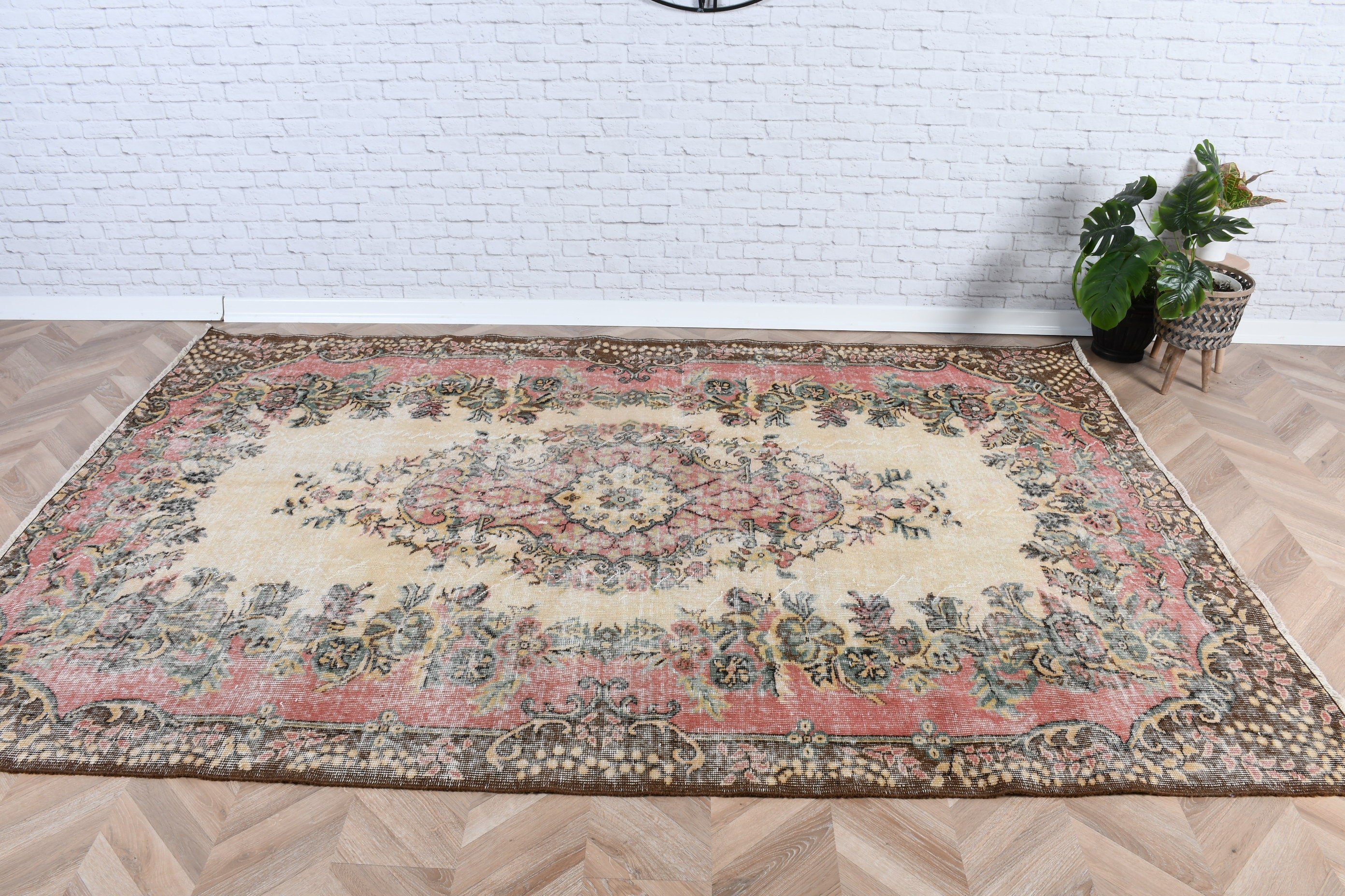 Modern Halı, Boho Halı, Bej Ev Dekorasyonu Halısı, Vintage Halılar, Türk Halısı, Yemek Odası Halısı, 5.7x8.7 ft Büyük Halı, Oturma Odası Halıları, Lüks Halılar