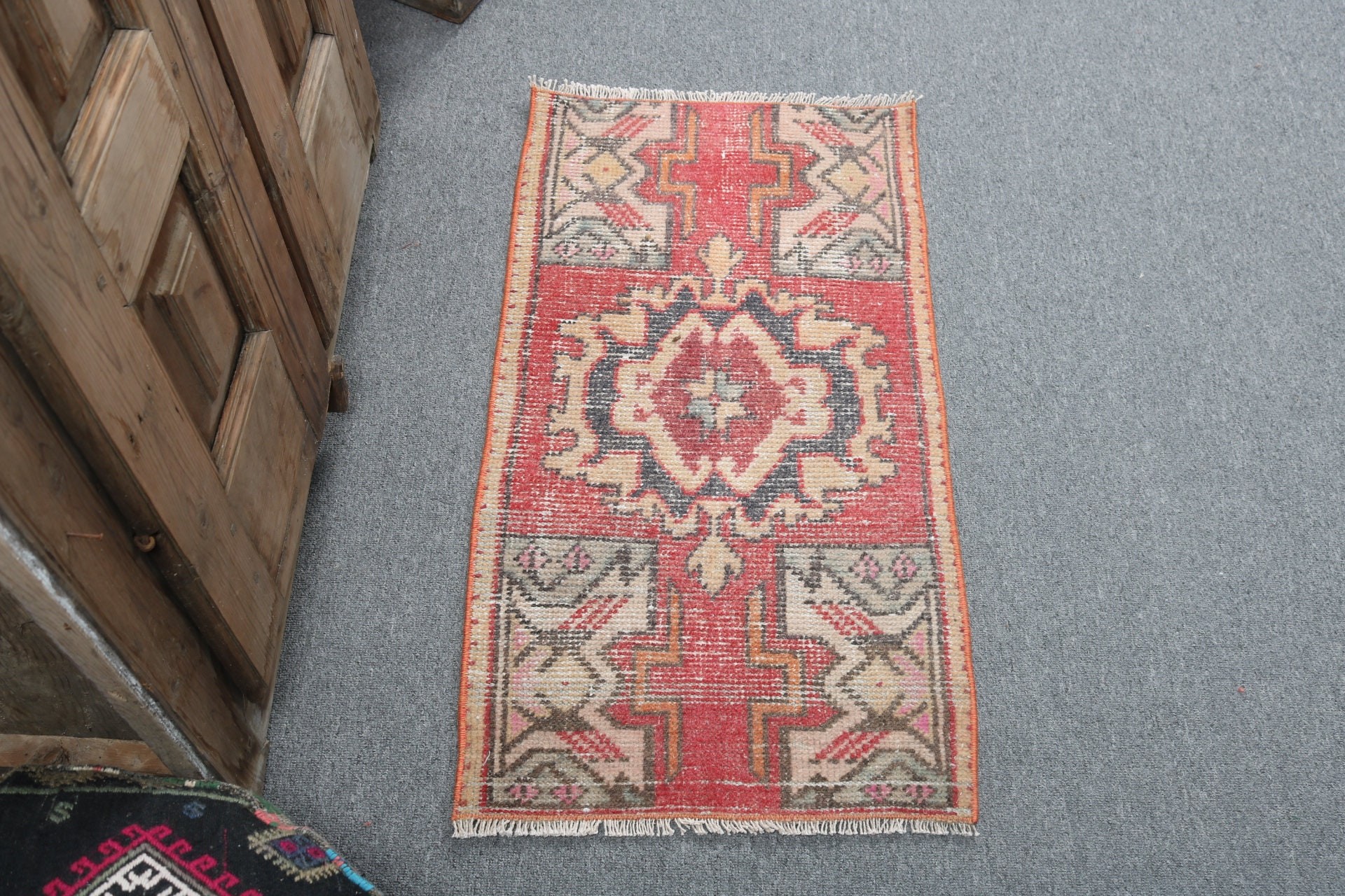 Antique Rugs, Red Boho Rugs, Small Vintage Rugs, 1.5x2.8 ft Small Rugs, Wall Hanging Rugs, Vintage Rugs, Turkish Rug, Luxury Rugs