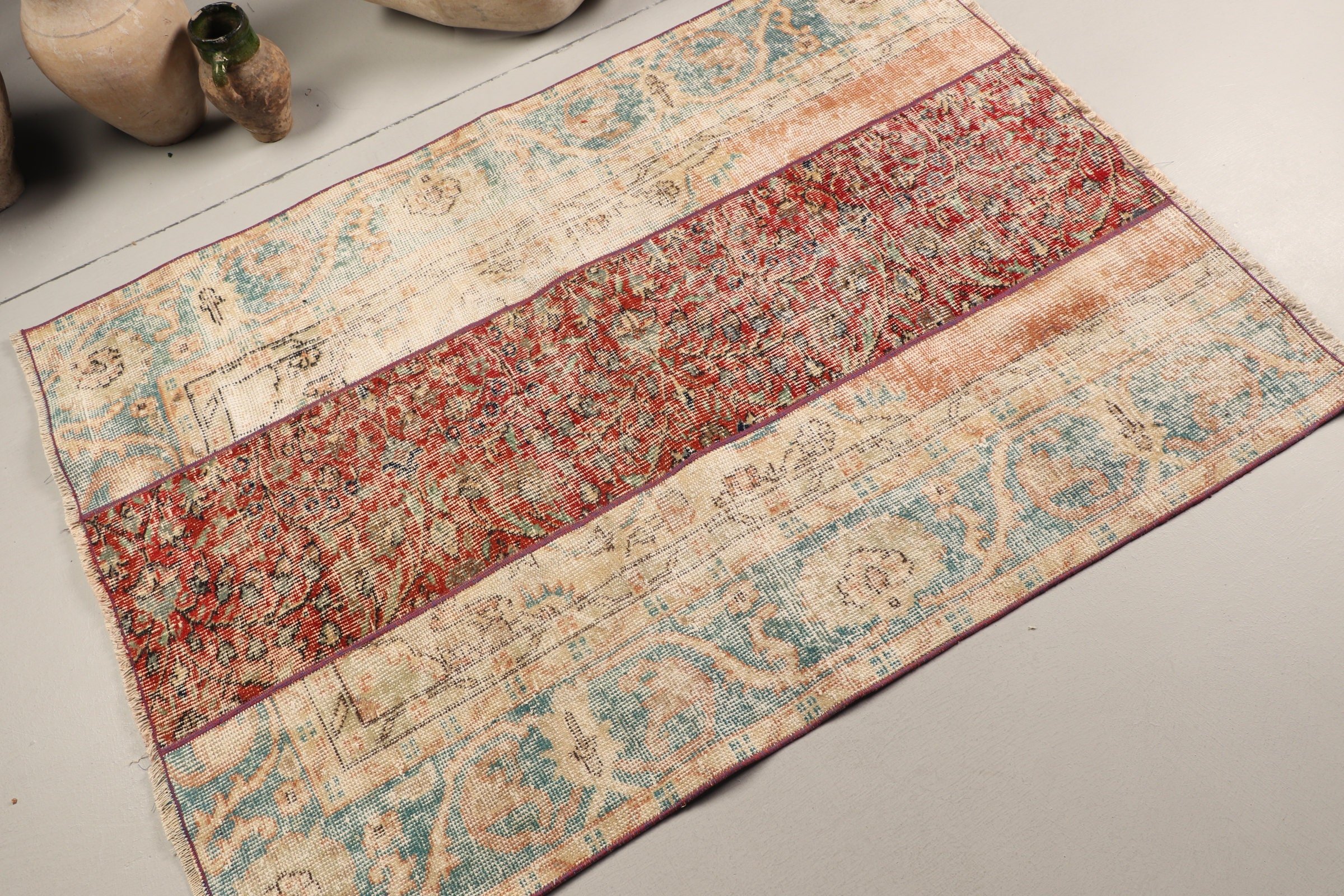 Beige  3.5x4.9 ft Accent Rug, Bedroom Rug, Kitchen Rug, Boho Rug, Rugs for Kitchen, Turkish Rugs, Entry Rug, Vintage Rug