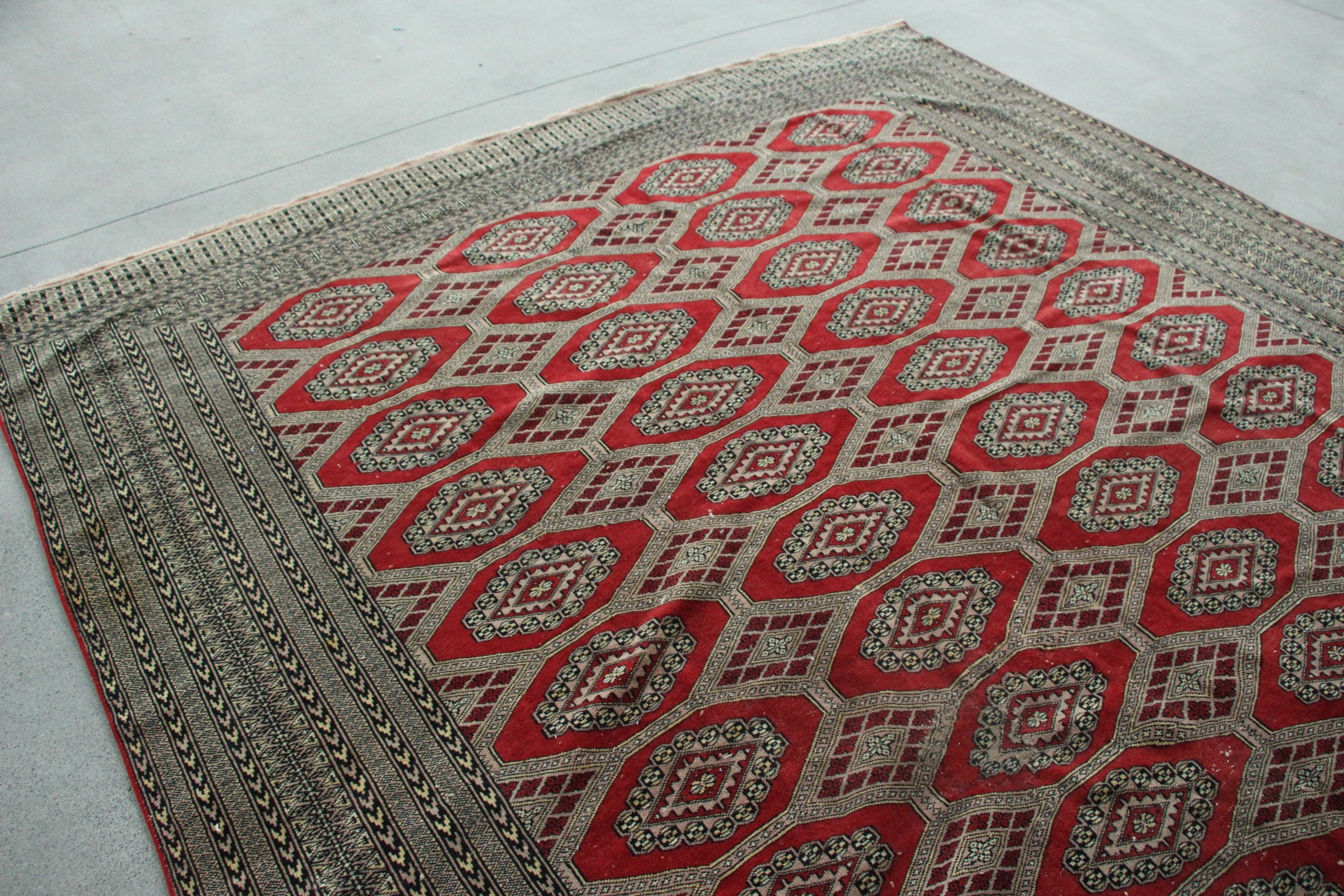 Vintage Rug, Floor Rug, Dorm Rug, Anatolian Rug, Living Room Rug, 7.9x10.6 ft Oversize Rug, Salon Rugs, Red Cool Rug, Turkish Rug, Boho Rug