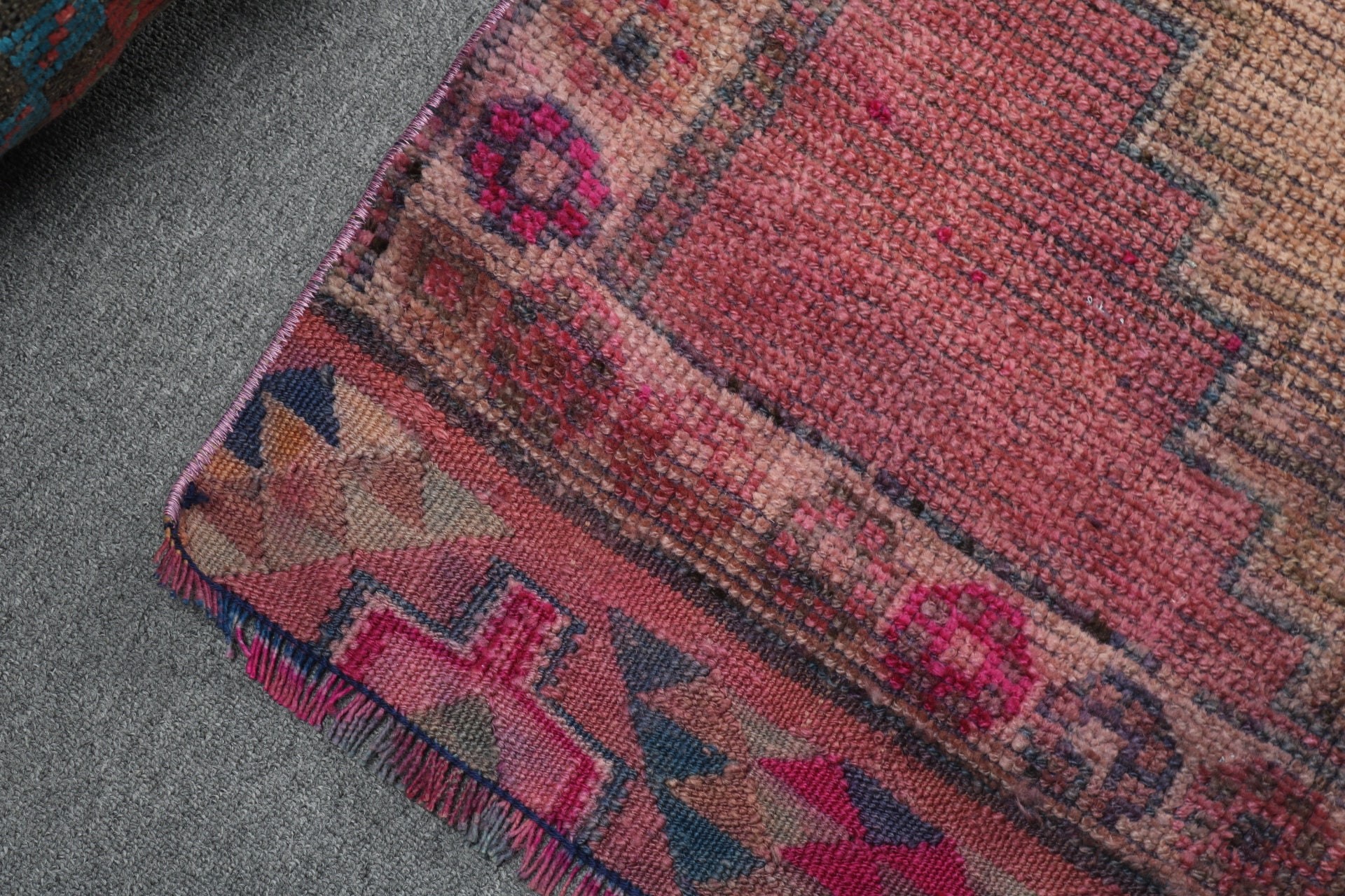 Turkish Rug, Corridor Rug, Pink Anatolian Rug, Outdoor Rugs, Neutral Rugs, 3.2x11 ft Runner Rugs, Long Runner Rug, Vintage Rug, Modern Rugs