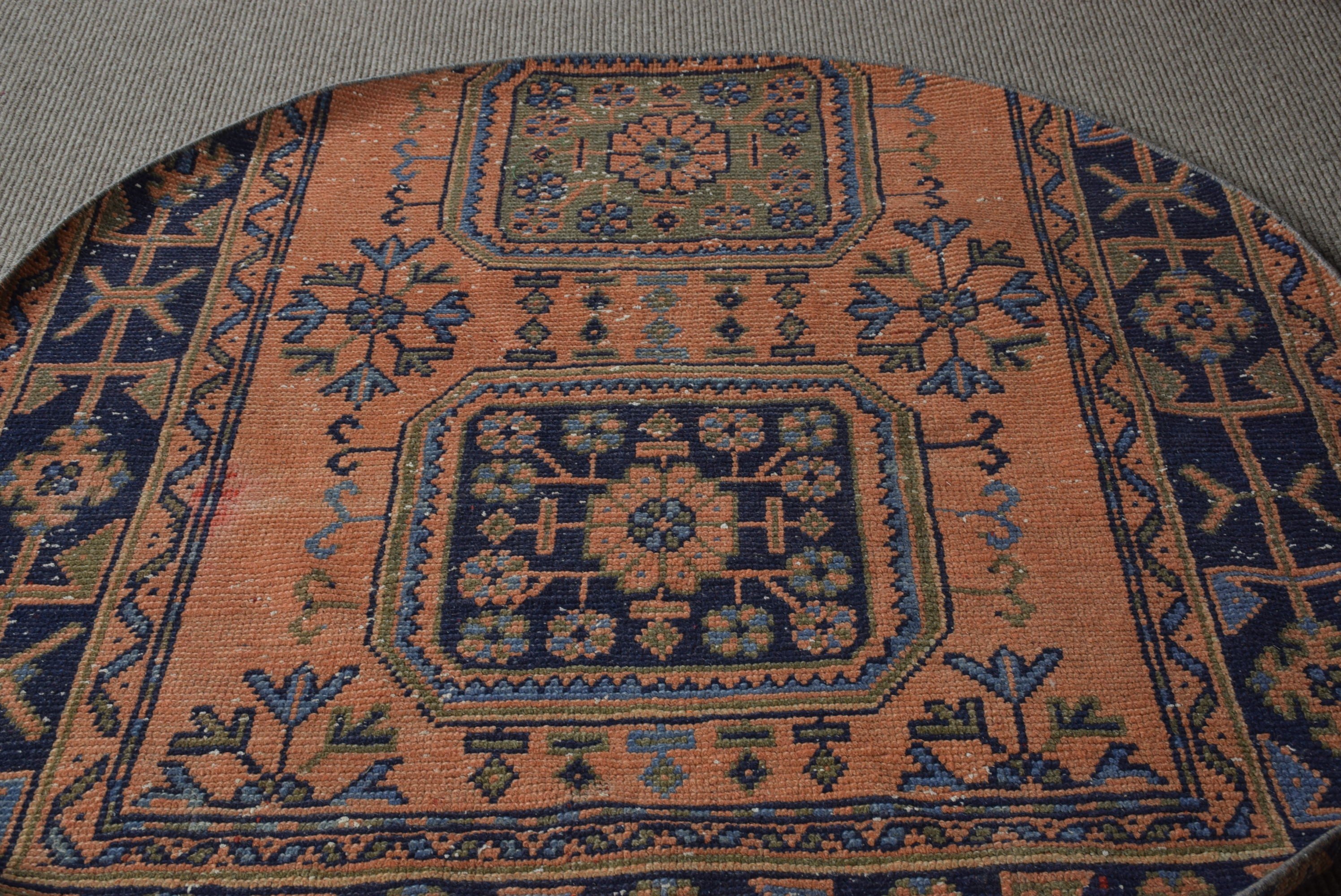 Yer Halısı, Yatak Odası Halıları, Vintage Halı, Türk Halısı, Turuncu Yer Halısı, Mutfak Halısı, 4.7x4.7 ft Vurgu Halısı, Oryantal Halılar, Çocuk Halısı