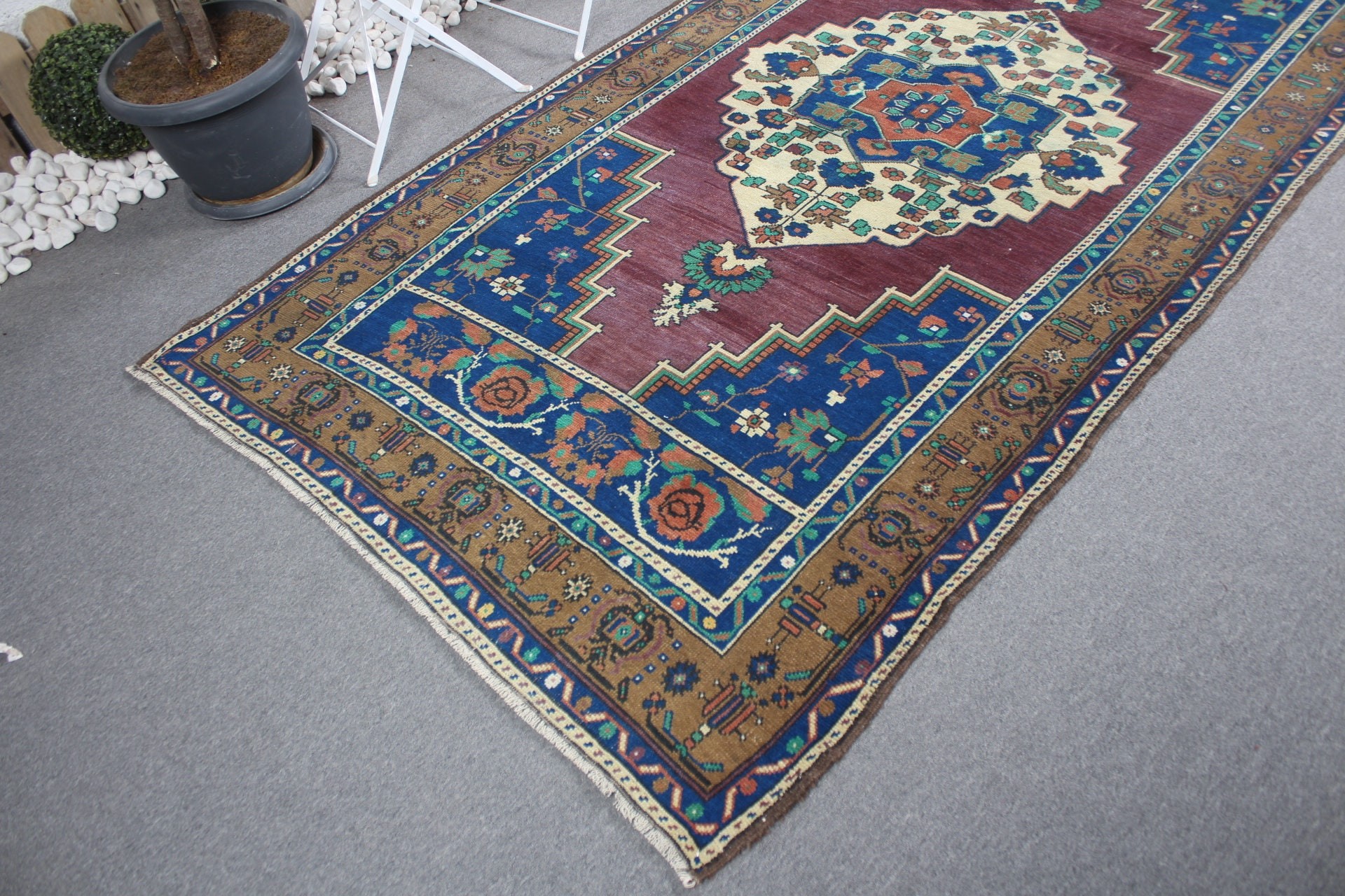 Mutfak Halıları, Antika Halı, Türk Halısı, Yatak Odası Halısı, Yemek Odası Halısı, Organik Halı, Mor Ev Dekor Halısı, 4.7x8.7 ft Büyük Halı, Vintage Halı