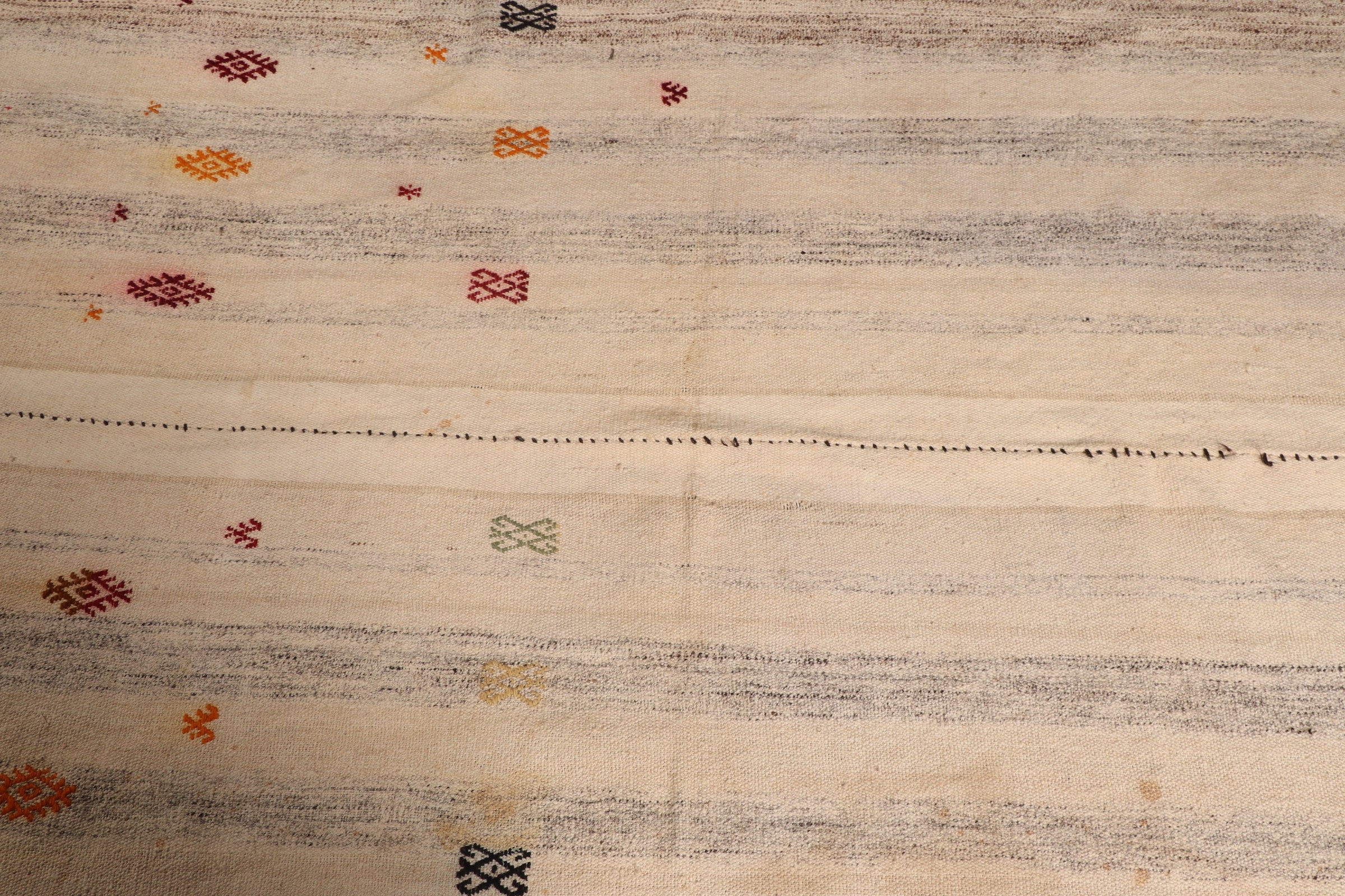 Anadolu Halıları, Retro Halılar, Antika Halılar, Vintage Halı, Yer Halısı, Bej 4.6x5.9 ft Alan Halıları, Kilim, Türk Halısı, Yatak Odası Halısı