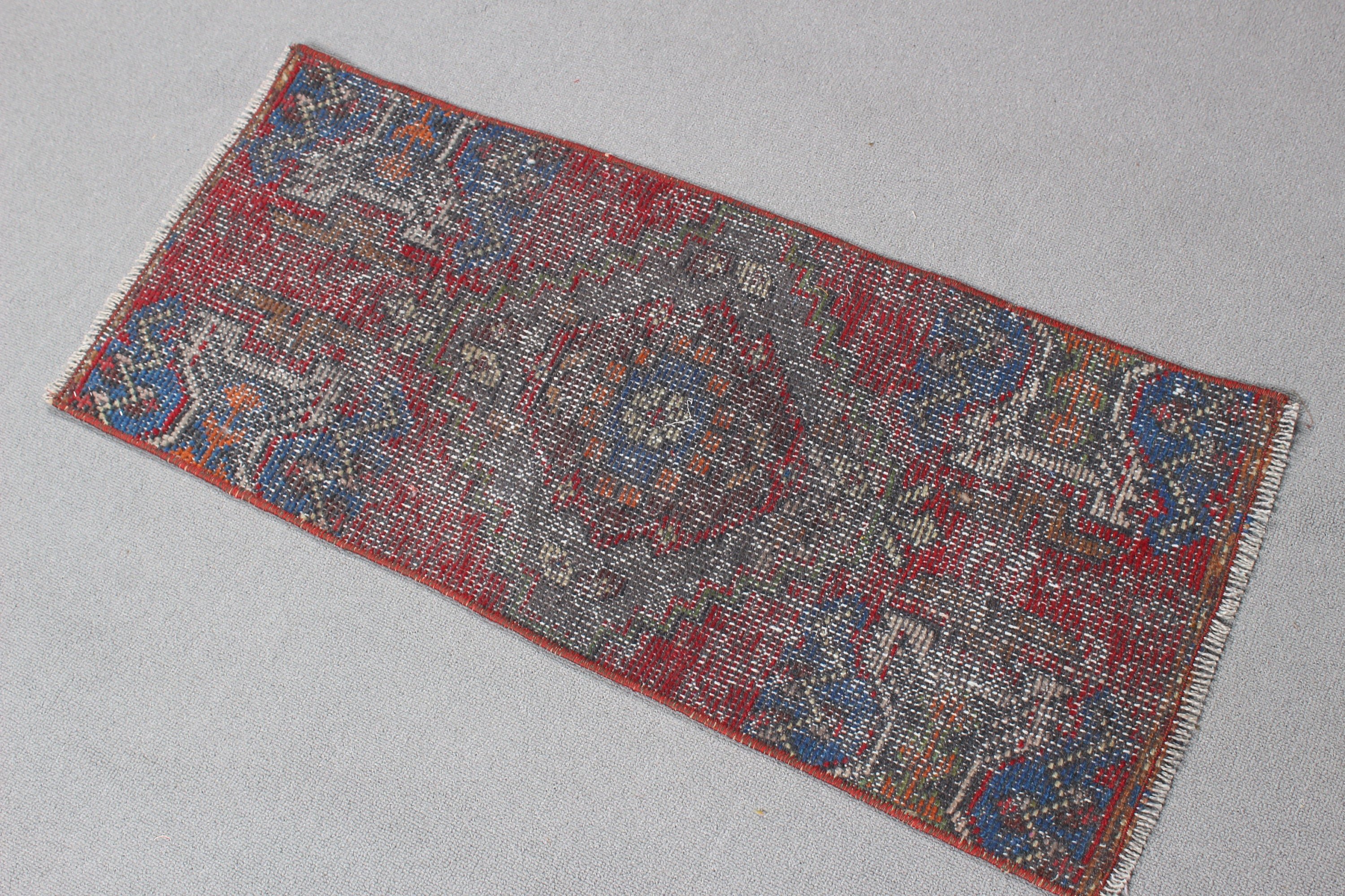 Vintage Rug, Rugs for Entry, Car Mat Rugs, Red Anatolian Rug, Turkish Rugs, Luxury Rugs, Wall Hanging Rug, Boho Rugs, 1.3x3 ft Small Rug