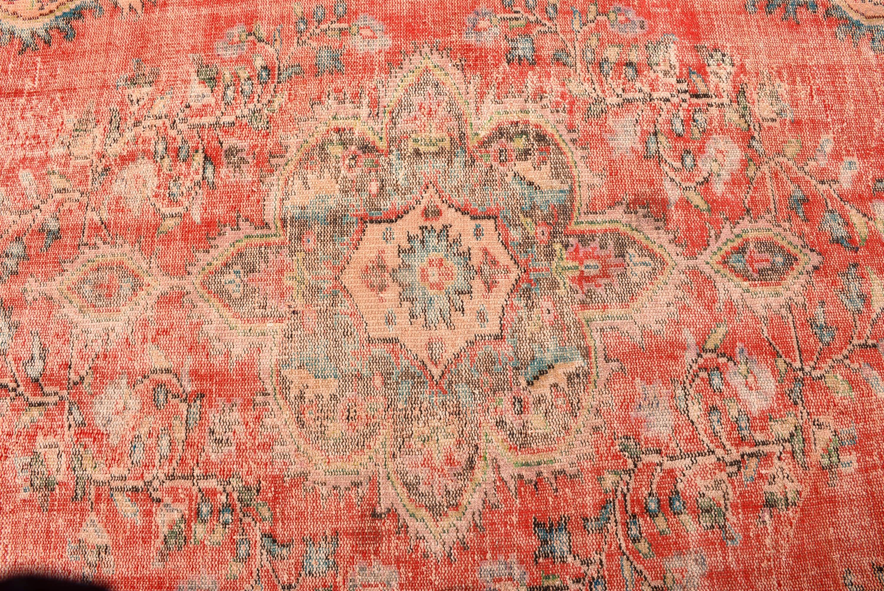 Turkish Rugs, Vintage Rug, Boho Rug, 5.4x10.1 ft Large Rugs, Anatolian Rug, Rugs for Large Oushak, Dining Room Rugs, Red Bedroom Rugs