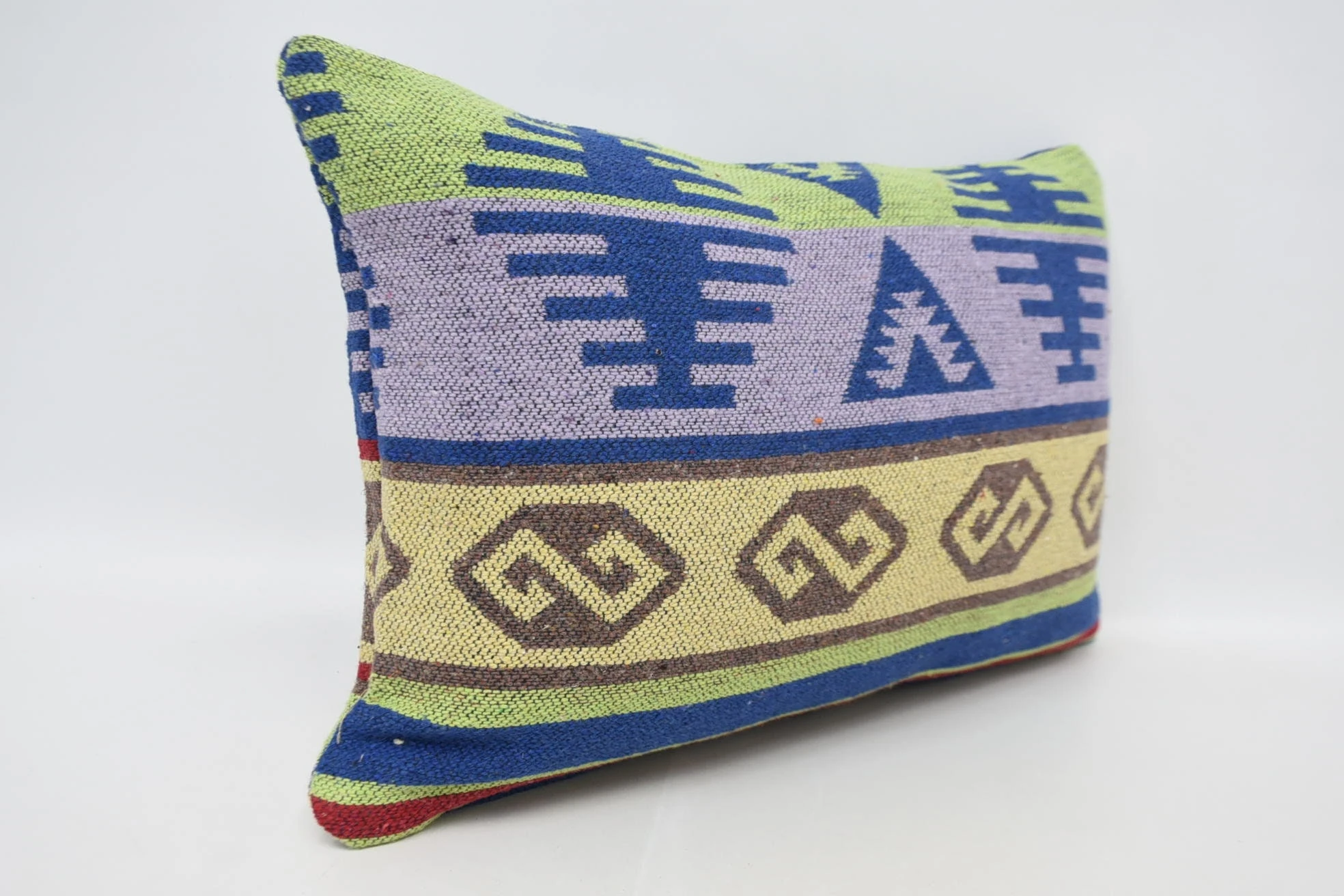 16"x24" Purple Pillow, Decorative Throw Cushion, Kilim Pillow, Sofa Bolster Cushion Case, Turkish Kilim Pillow, Kilim Cushion Sham